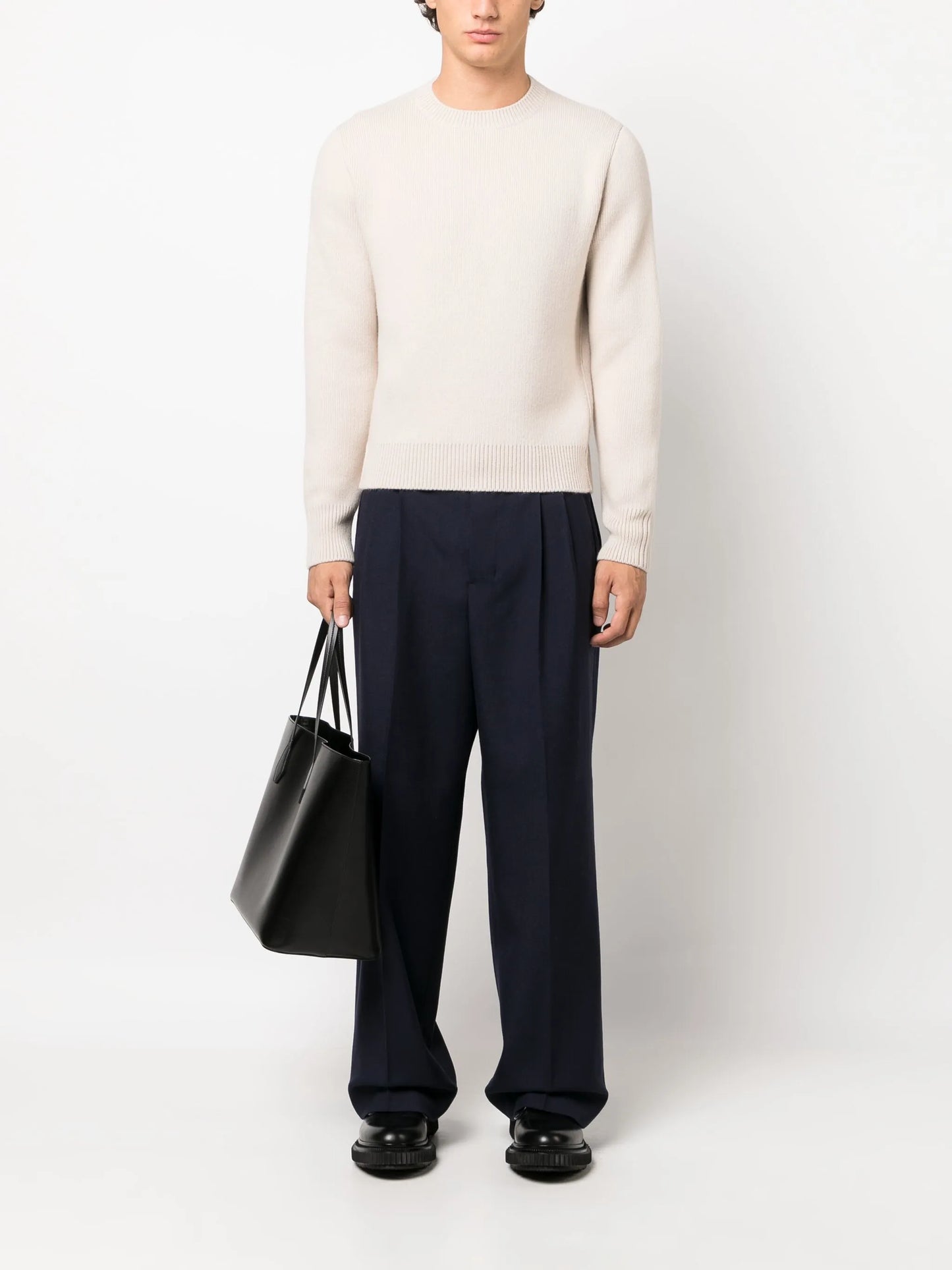 crew-neck wool-cashmere jumper