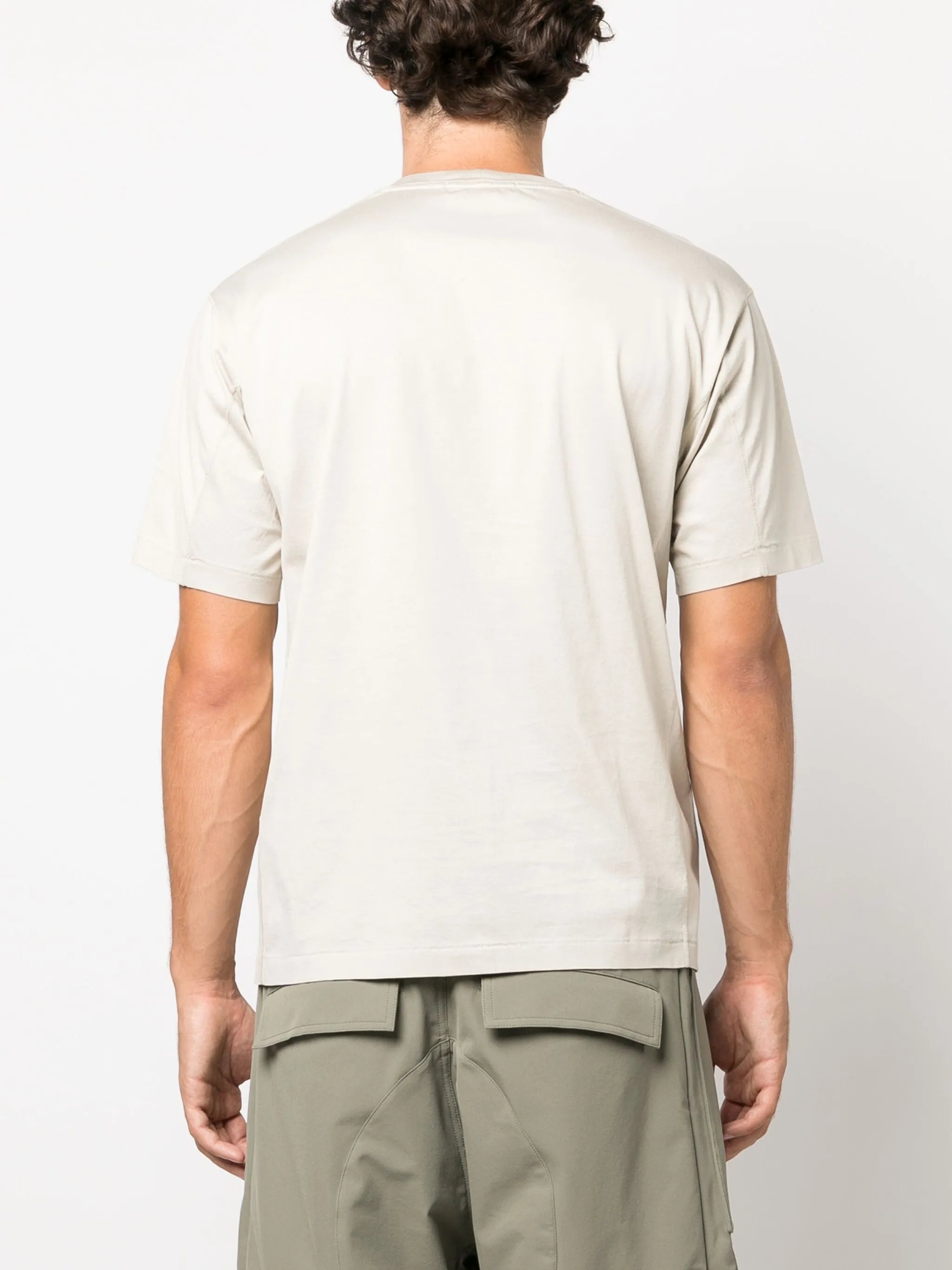 Compass-embroidered cotton T-shirt