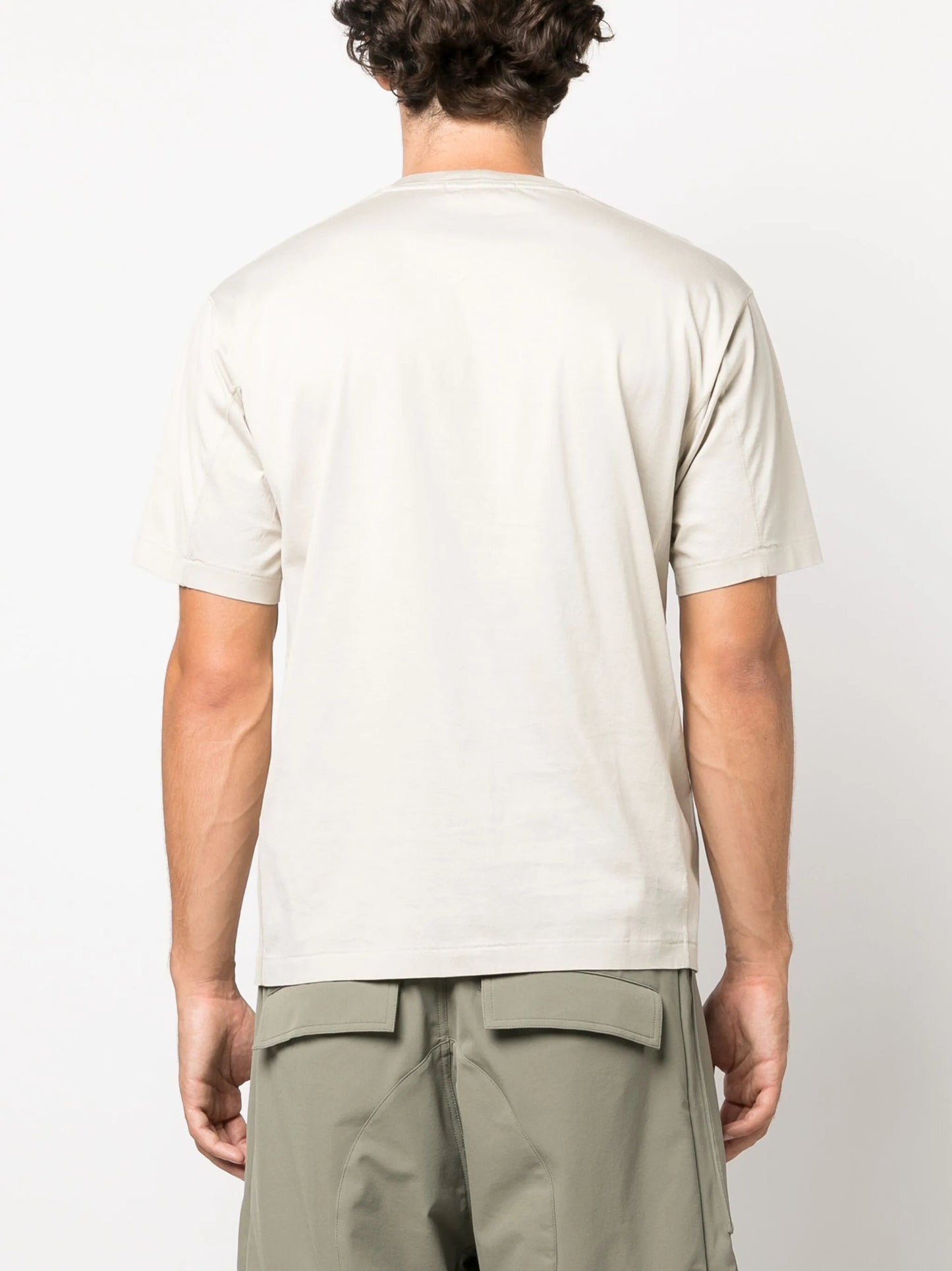 Compass-embroidered cotton T-shirt
