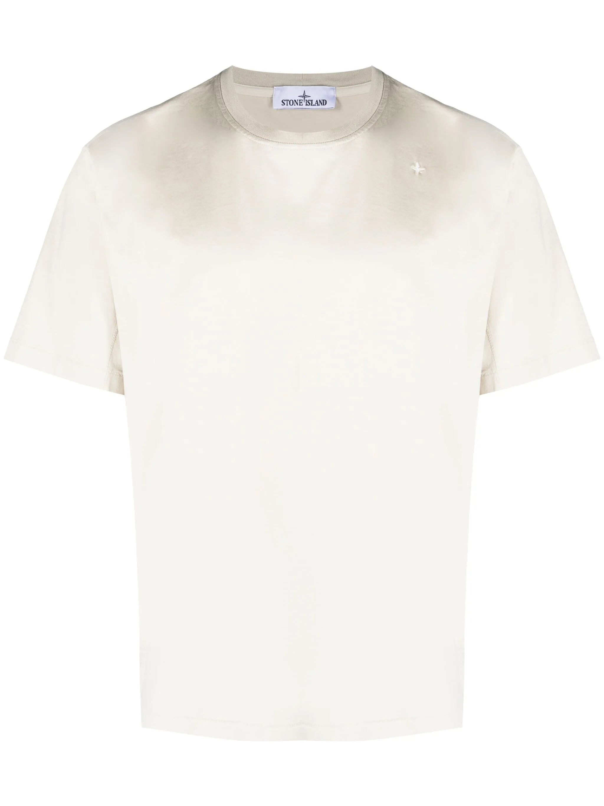 Compass-embroidered cotton T-shirt