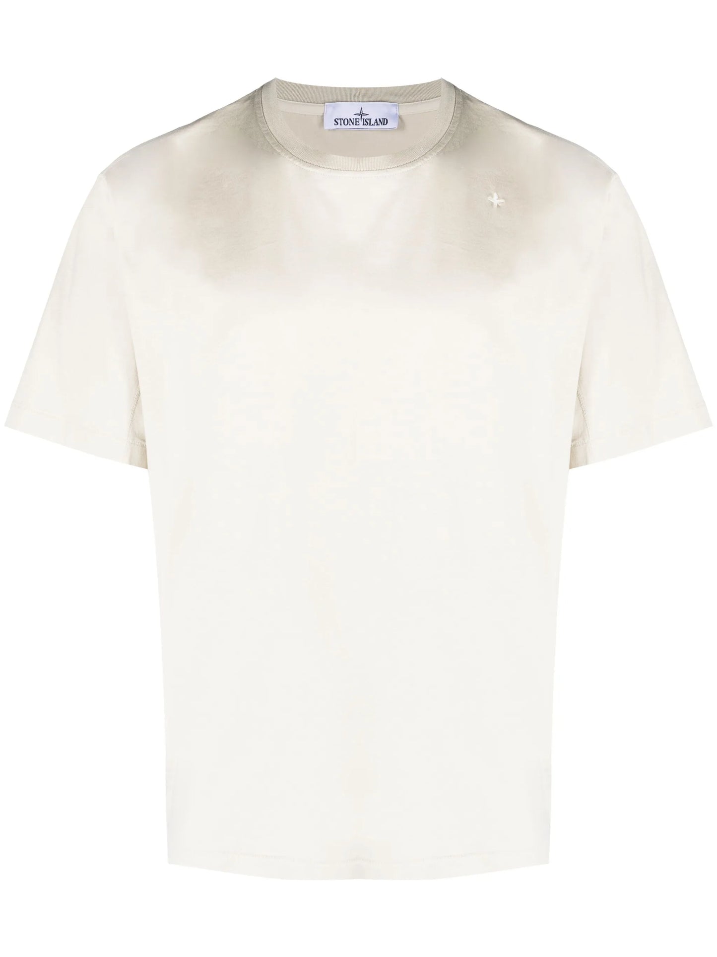 Compass-embroidered cotton T-shirt