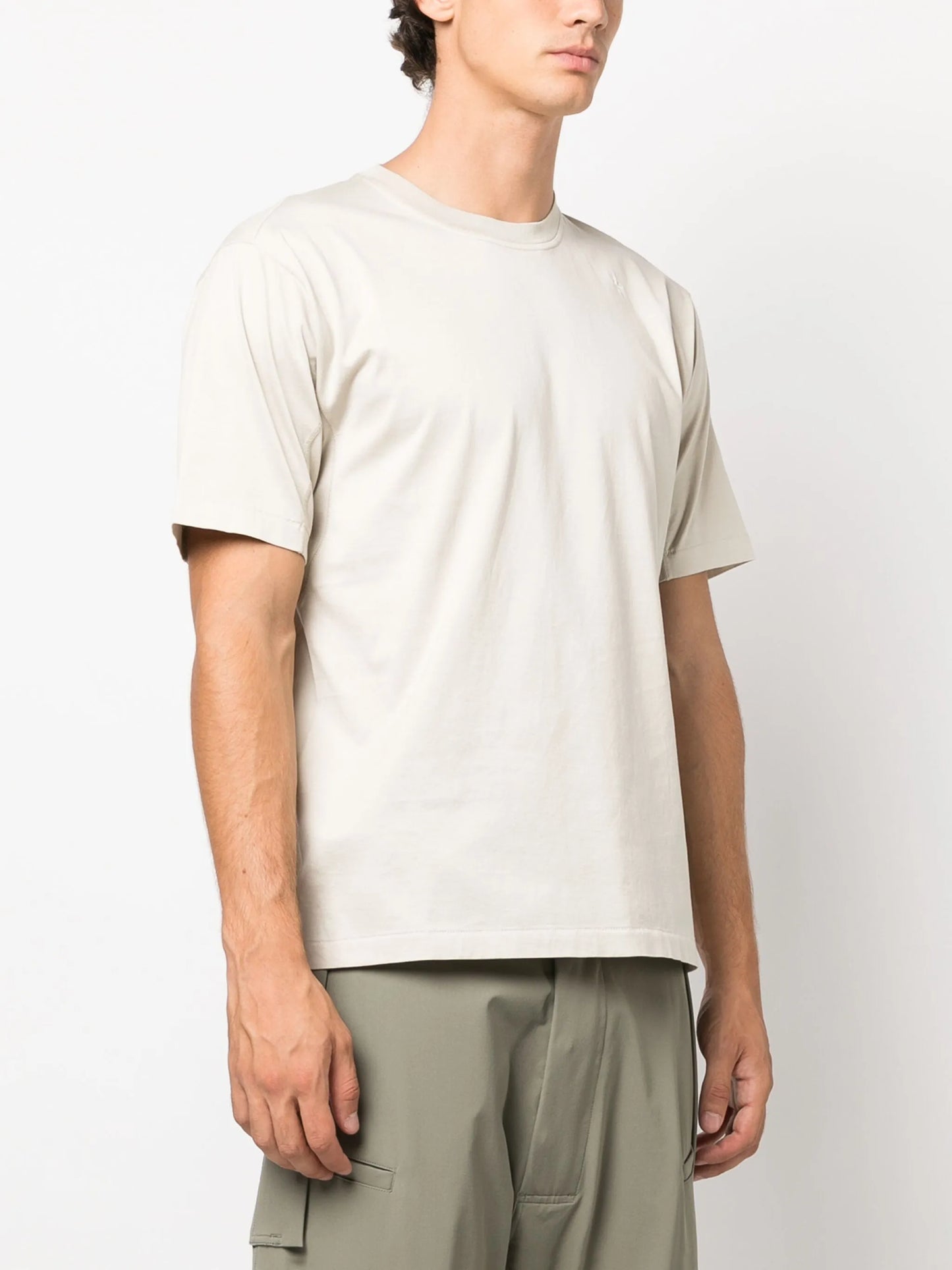 Compass-embroidered cotton T-shirt