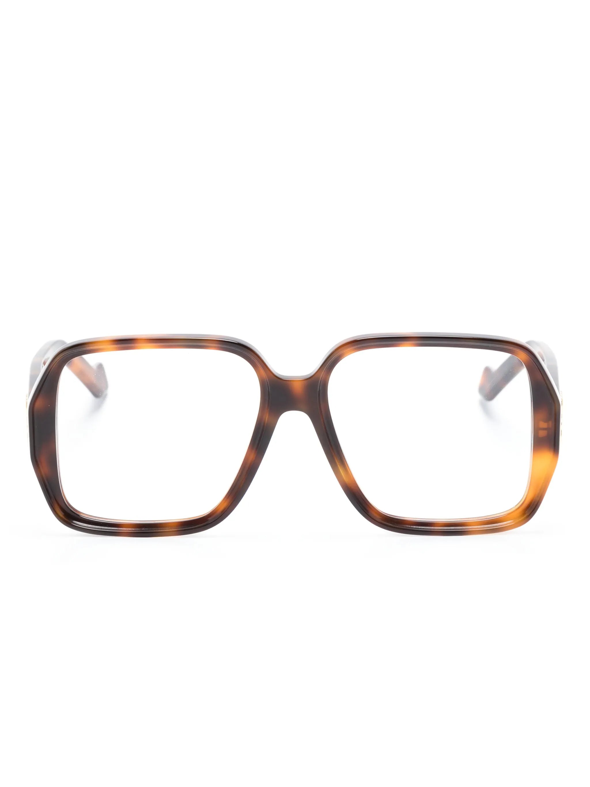 Anagram-plaque square-frame glasses