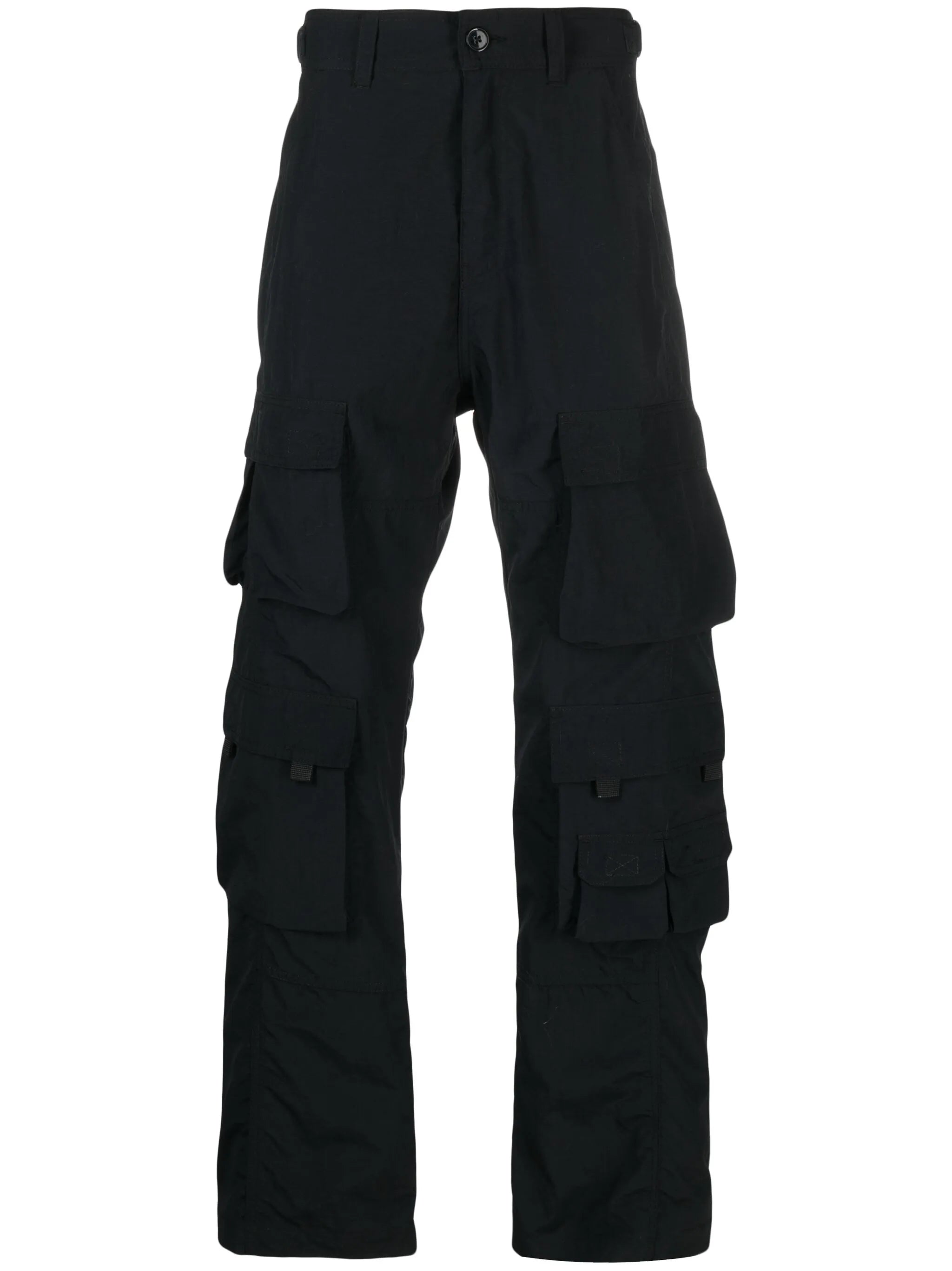 logo-patch cotton cargo trousers