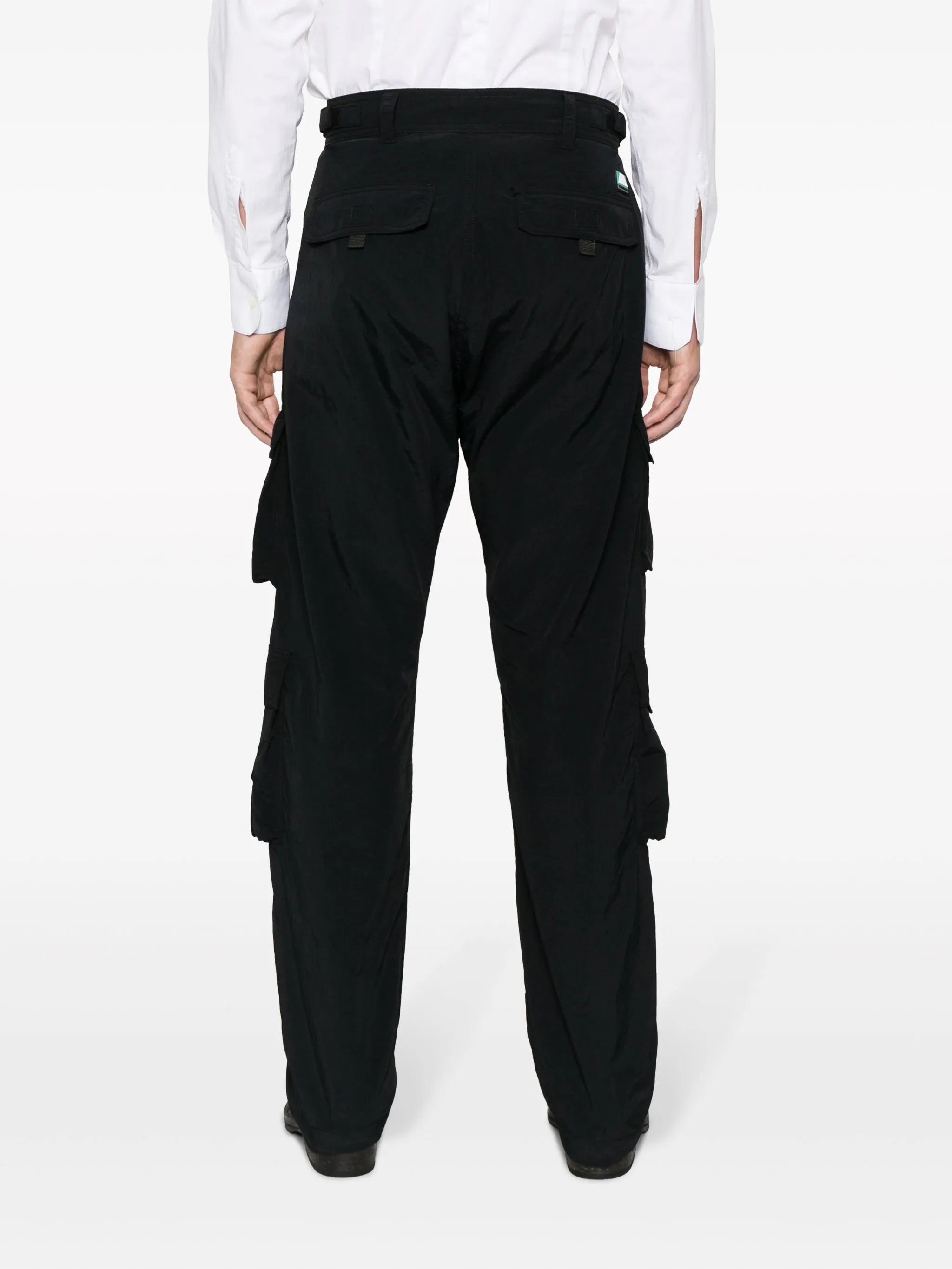 logo-patch cotton cargo trousers