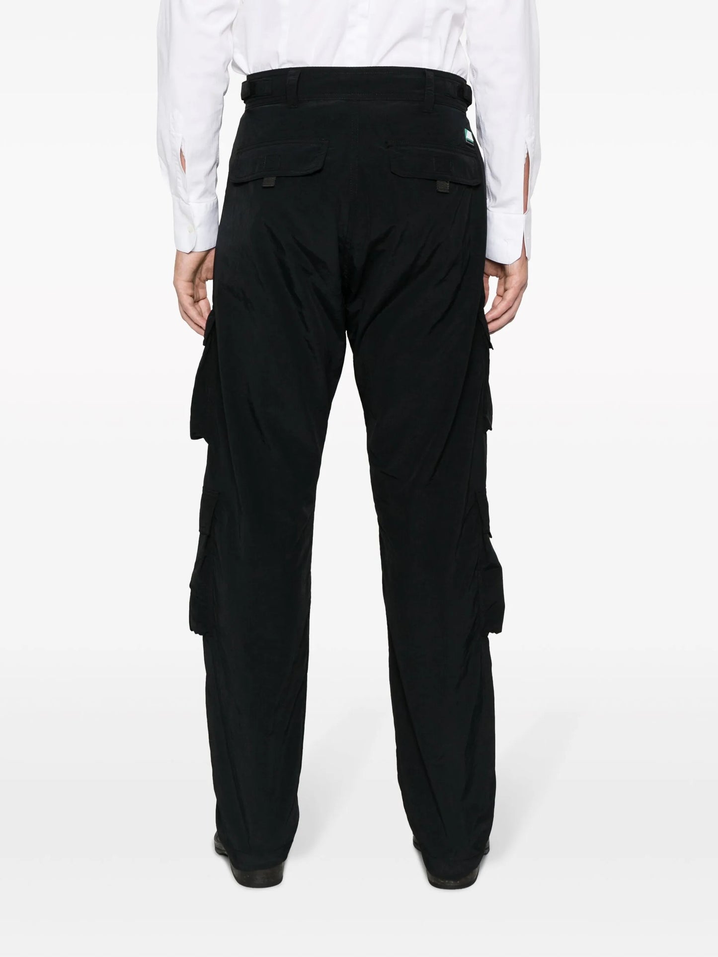 logo-patch cotton cargo trousers