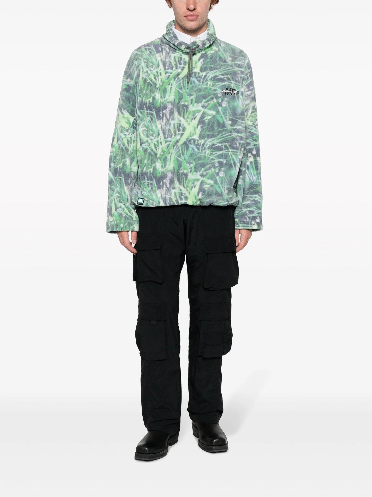 logo-patch cotton cargo trousers