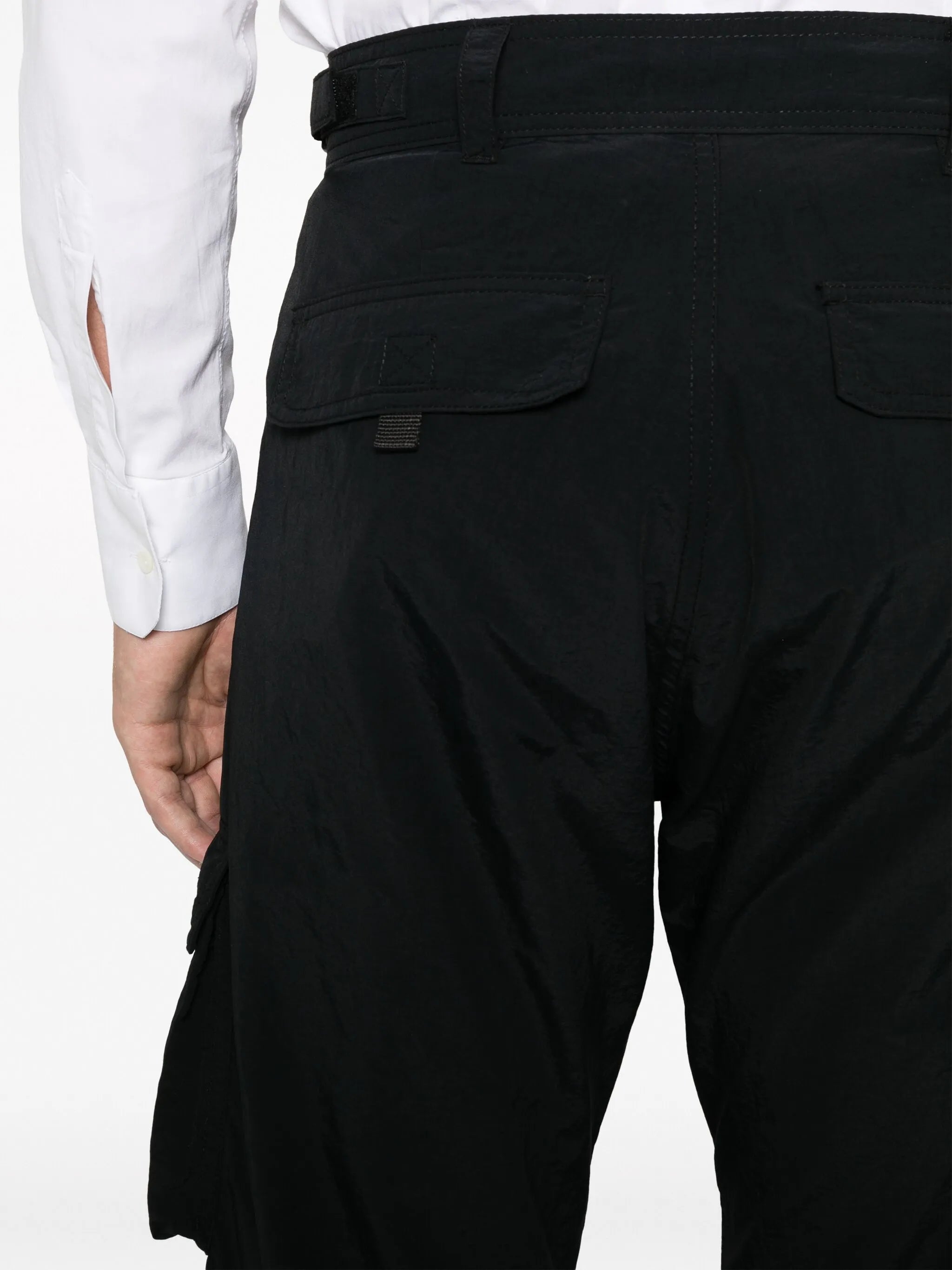 logo-patch cotton cargo trousers