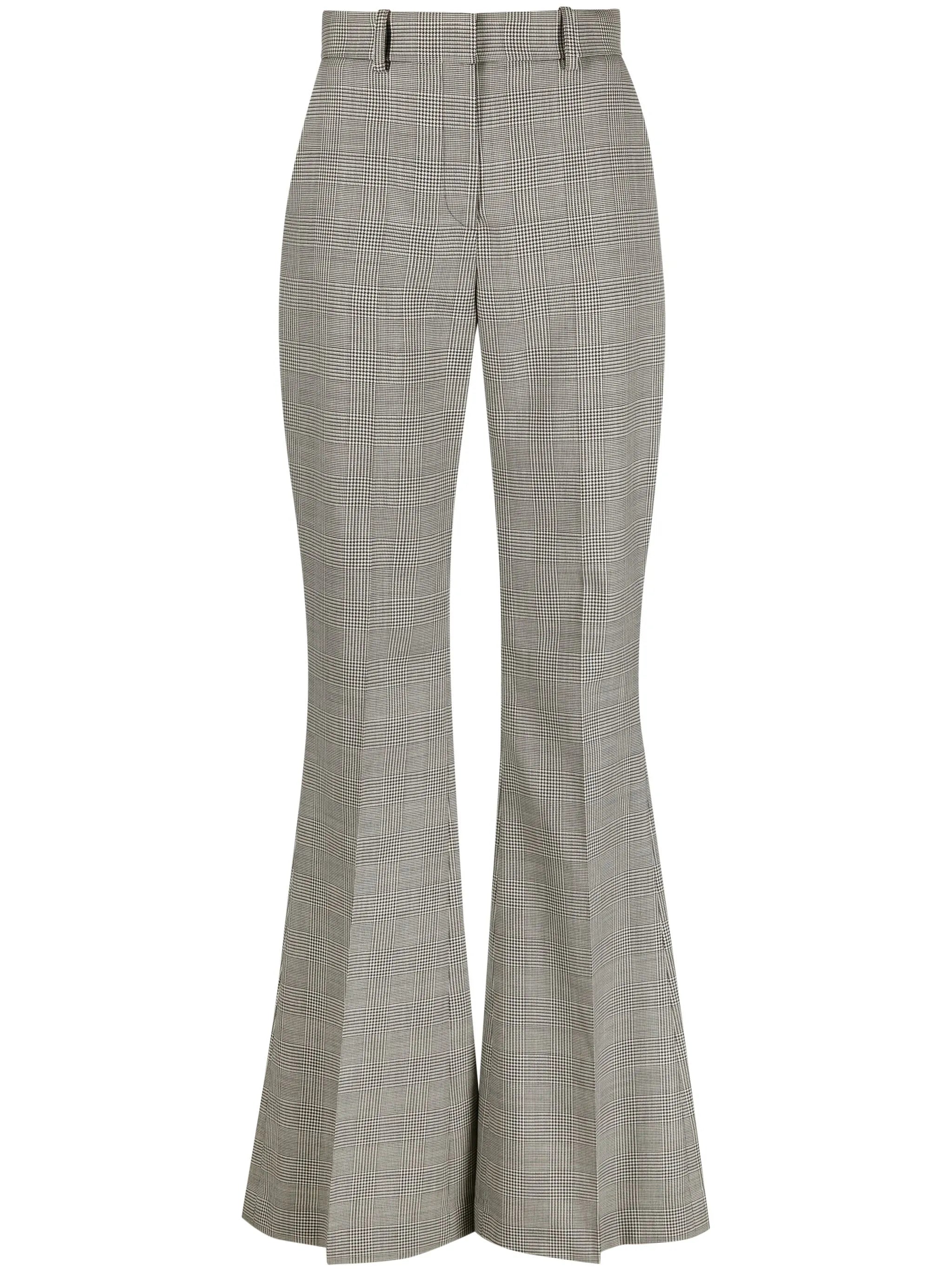 plaid-check tailored trousers