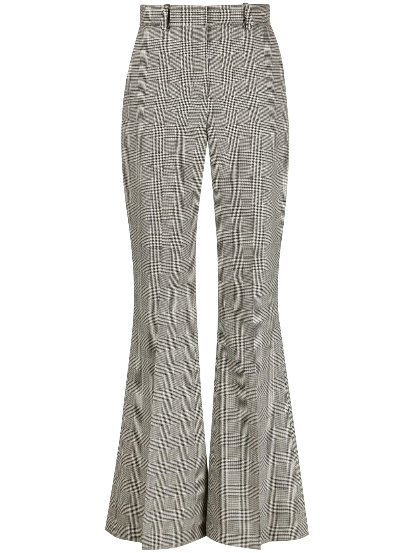 plaid-check tailored trousers