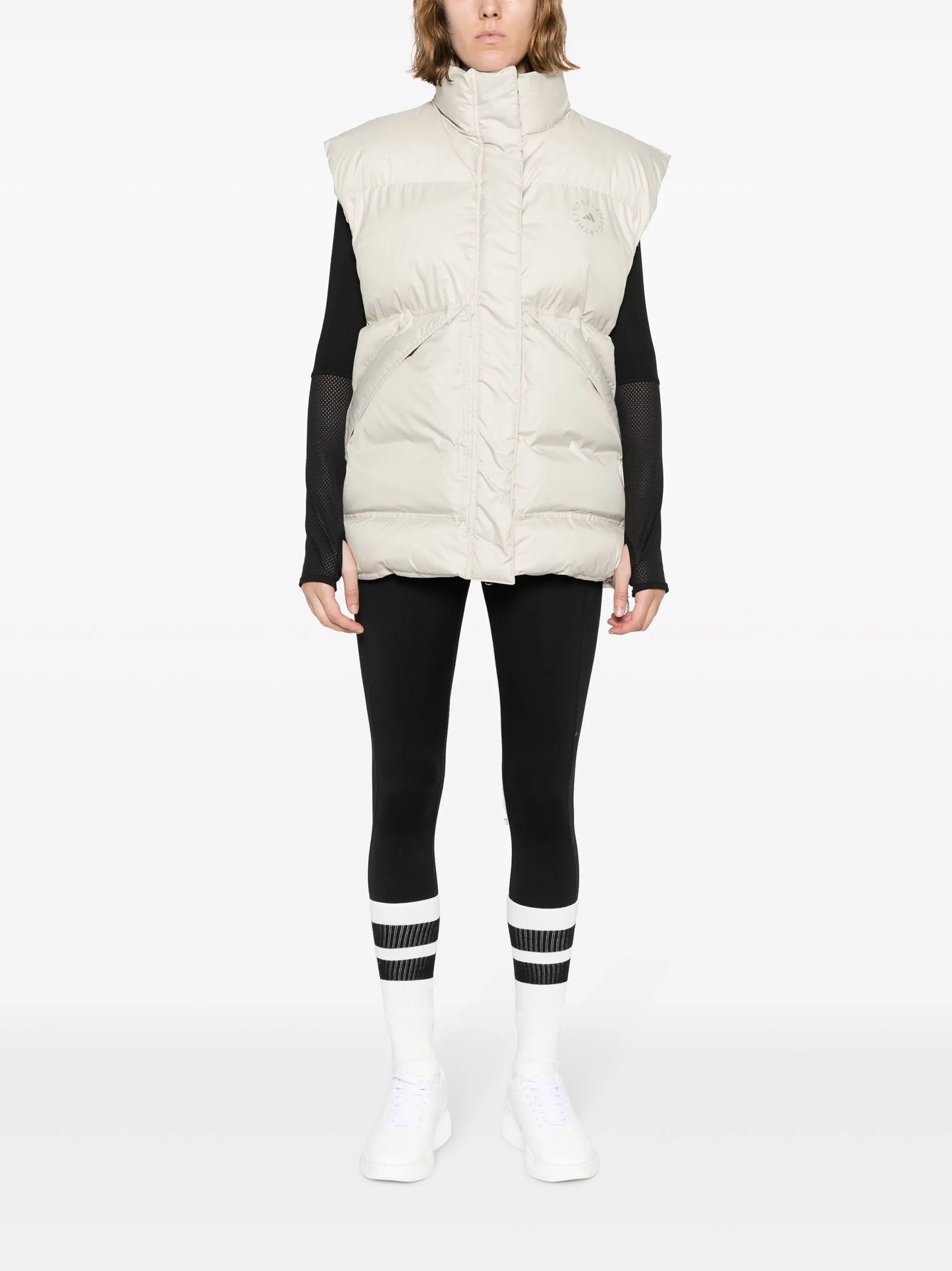 logo-patch padded gilet