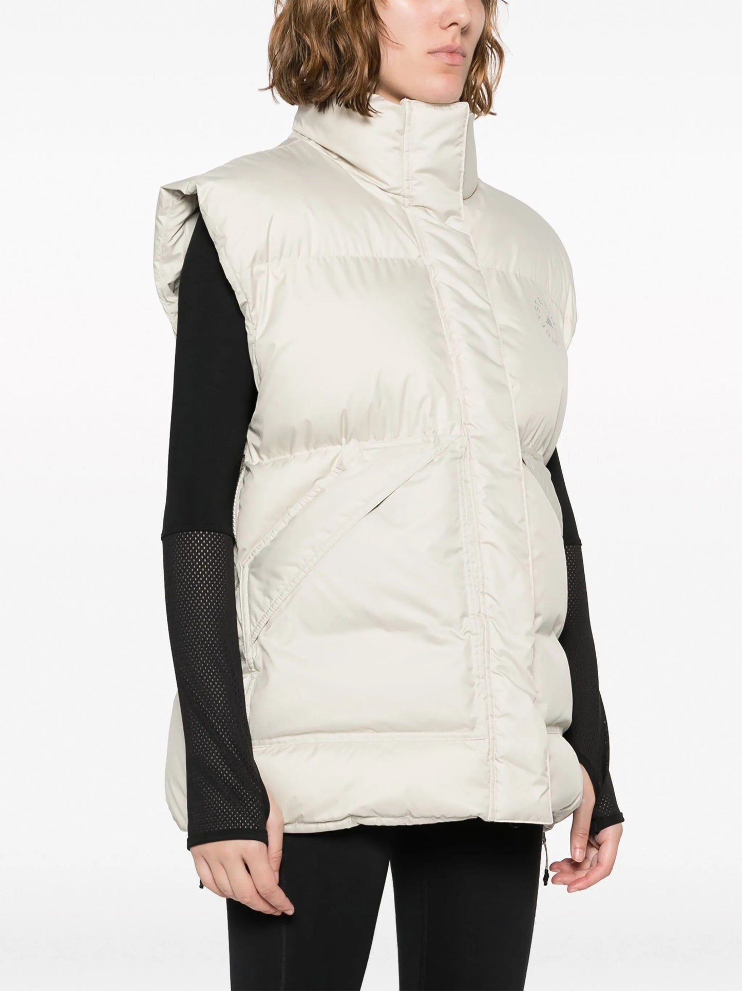 logo-patch padded gilet