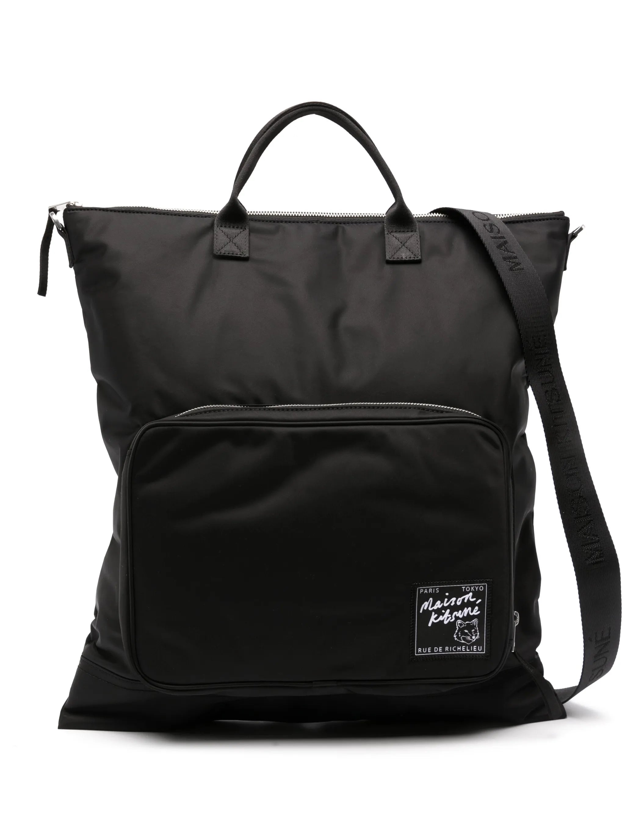 Helmet logo-patch tote bag