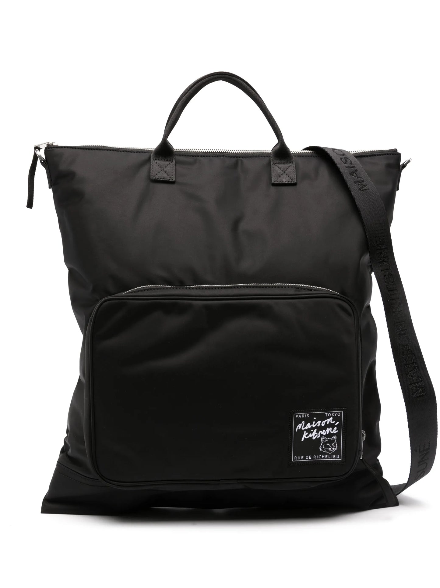 Helmet logo-patch tote bag