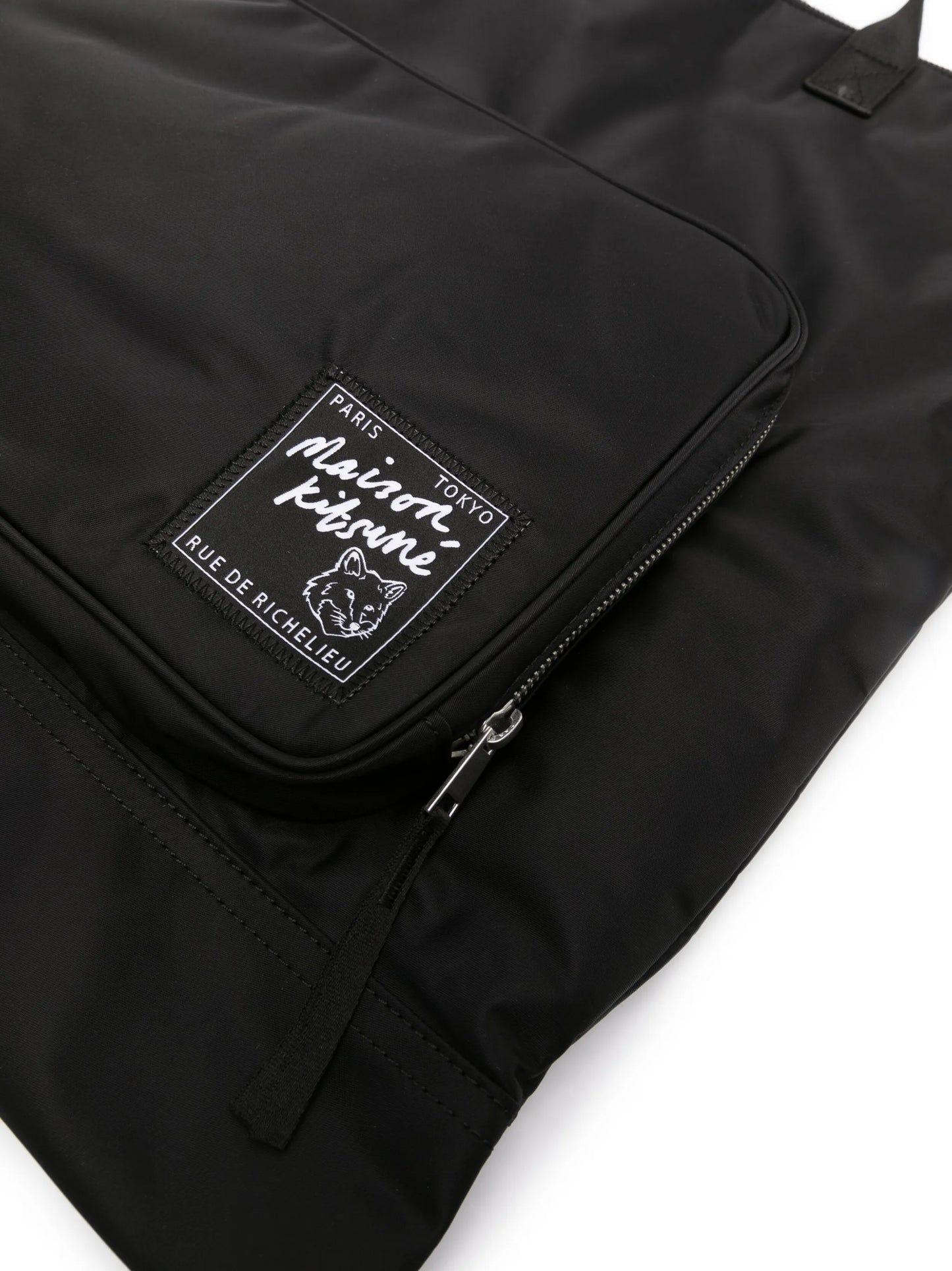 Helmet logo-patch tote bag