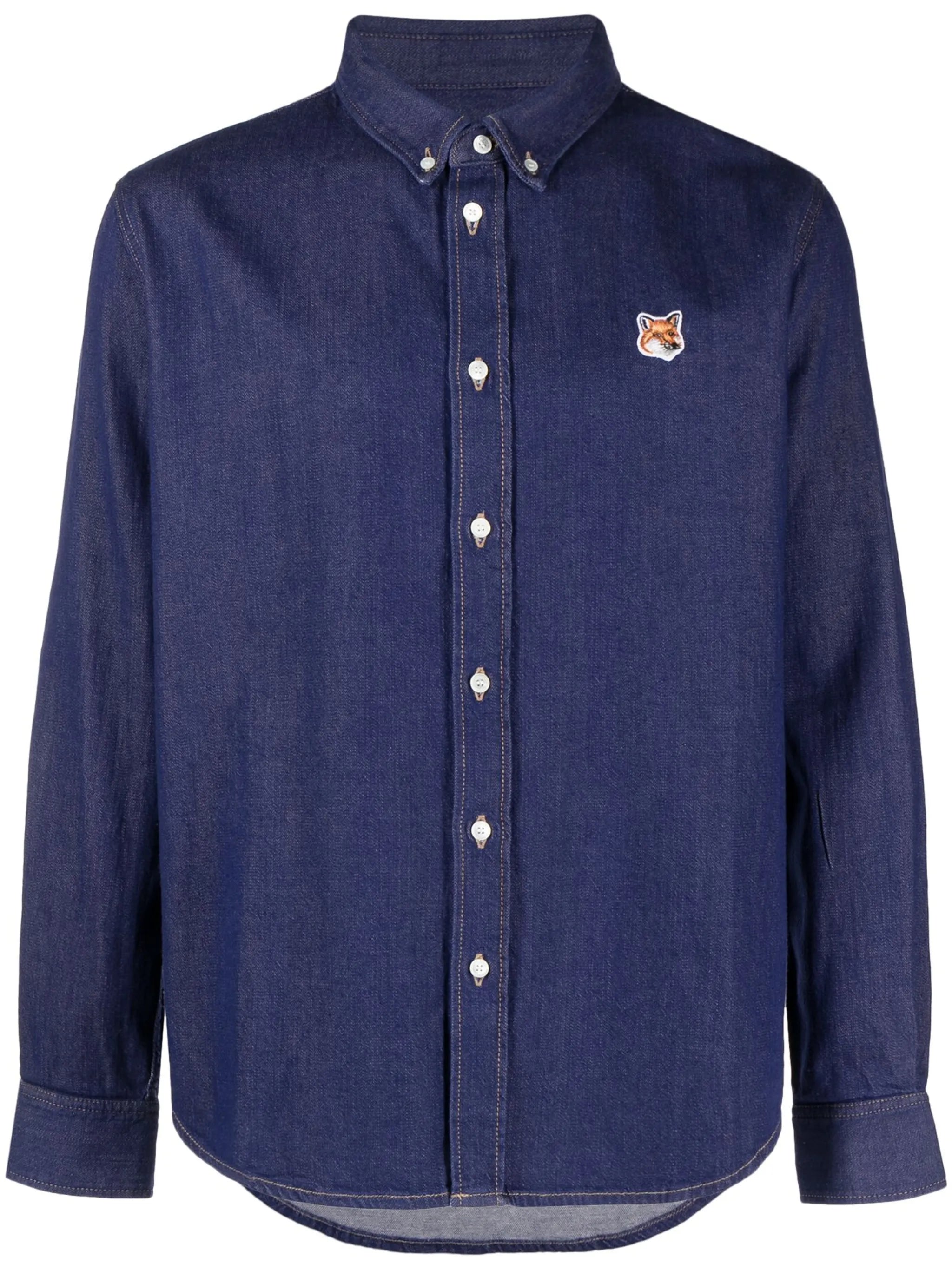 Fox Head-motif cotton shirt