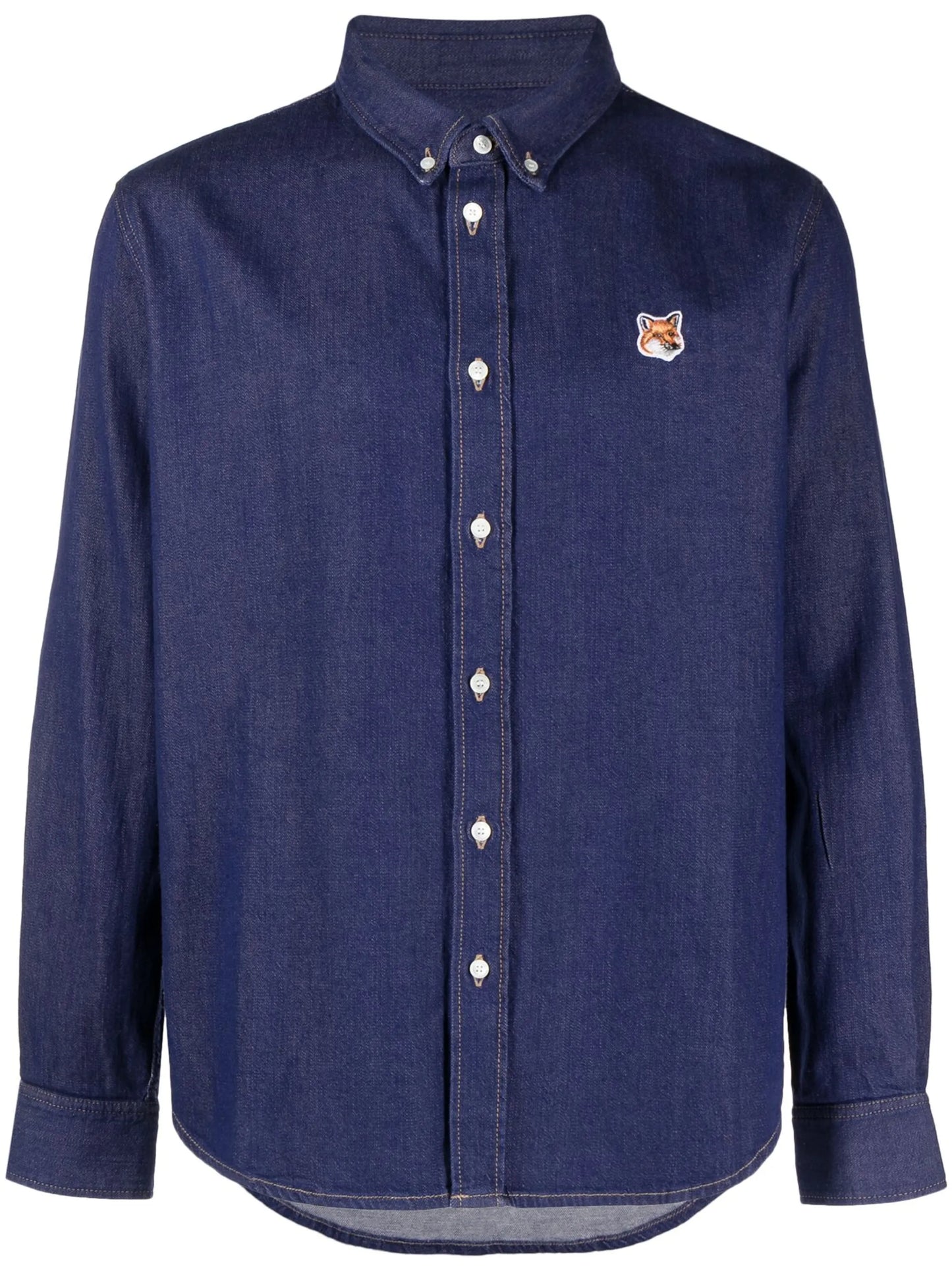 Fox Head-motif cotton shirt