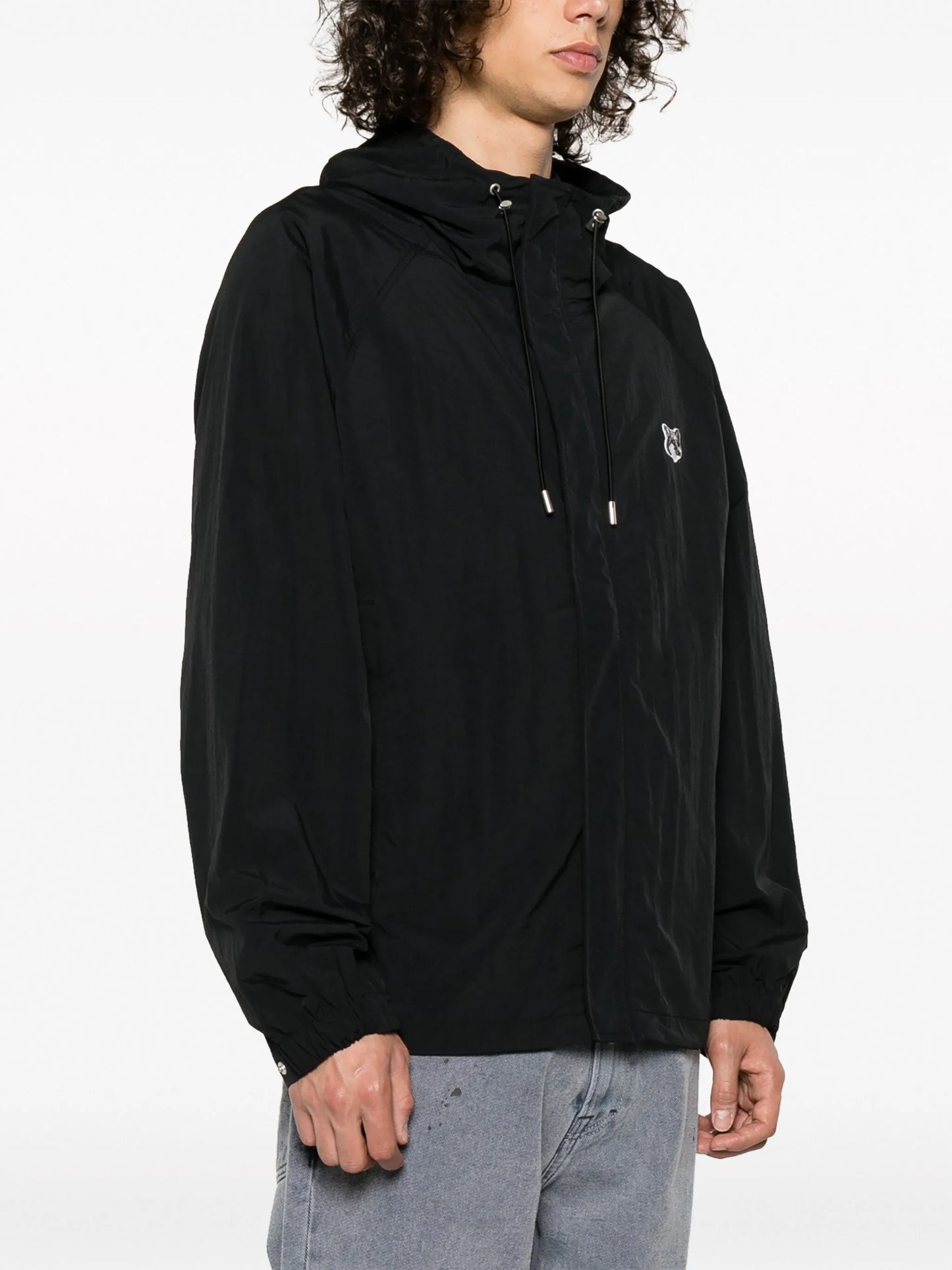 Fox Head-patch hooded windbreaker