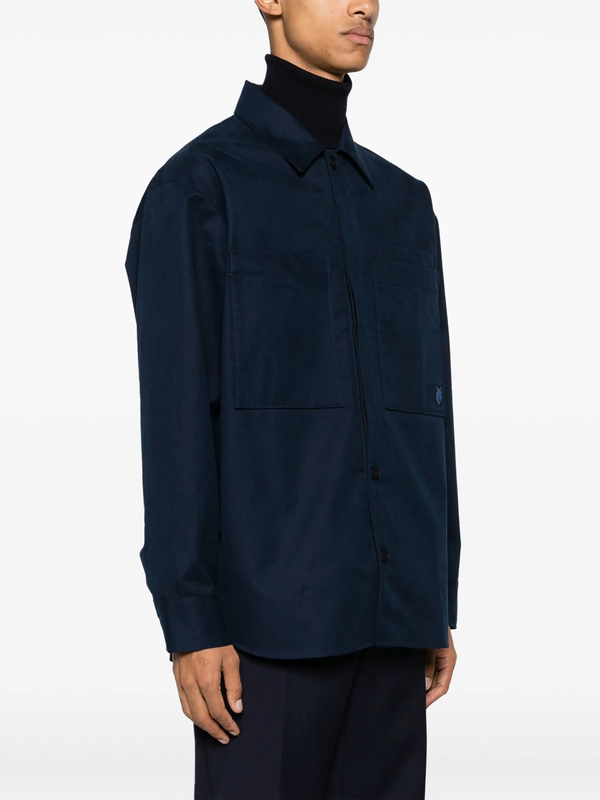 Fox-patch cotton shirt