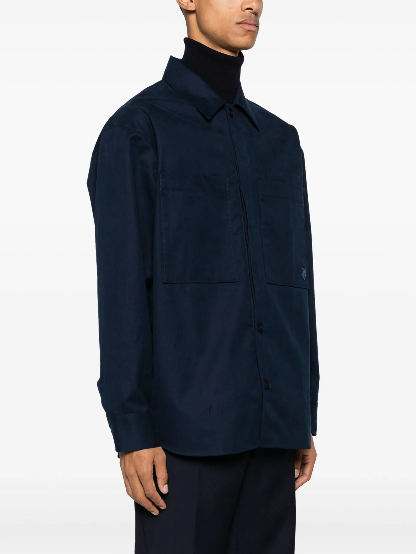 Fox-patch cotton shirt