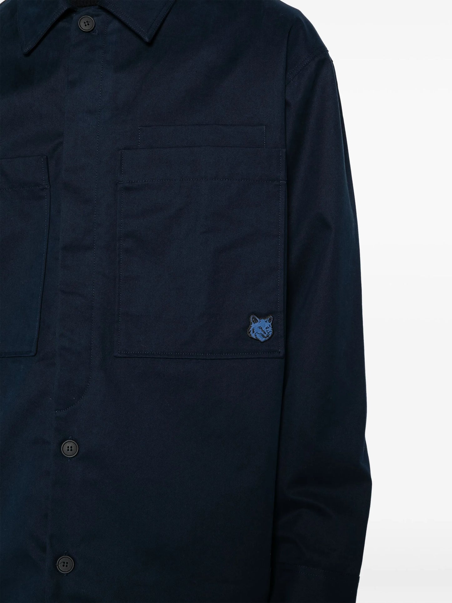 Fox-patch cotton shirt