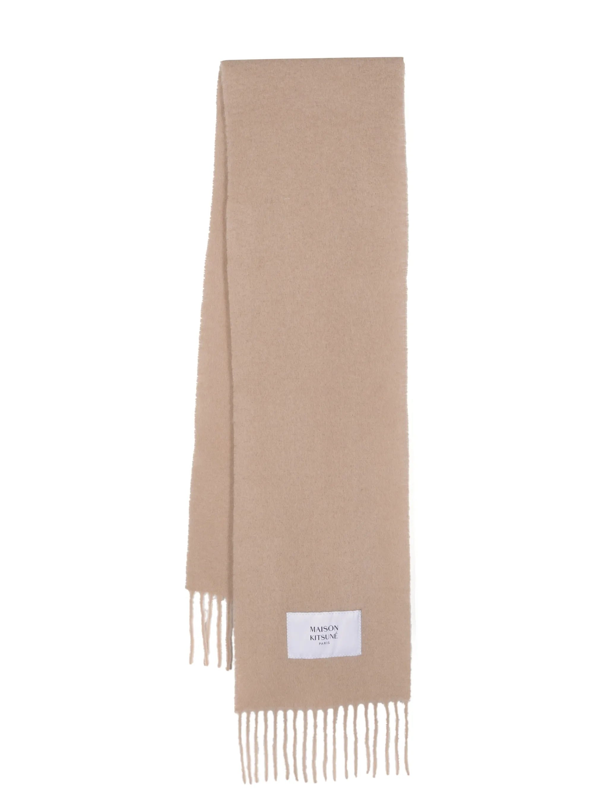 alpaca wool-blend brushed scarf