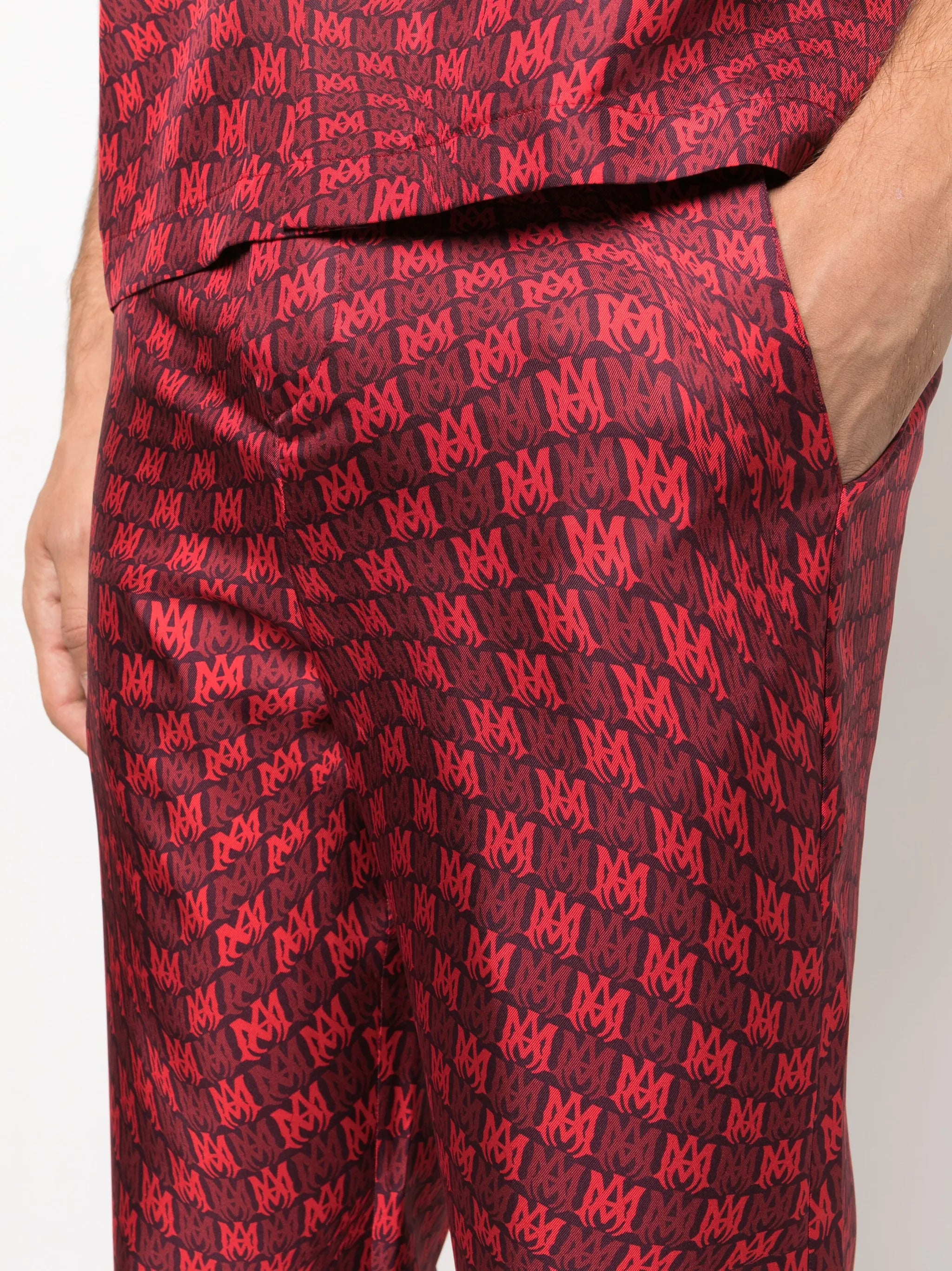 MA Warp silk flared trousers