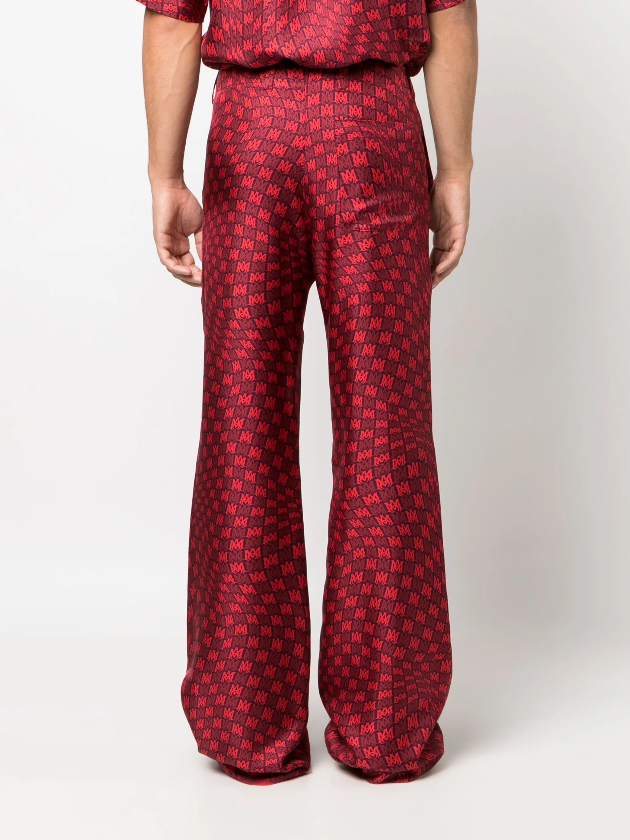 MA Warp silk flared trousers