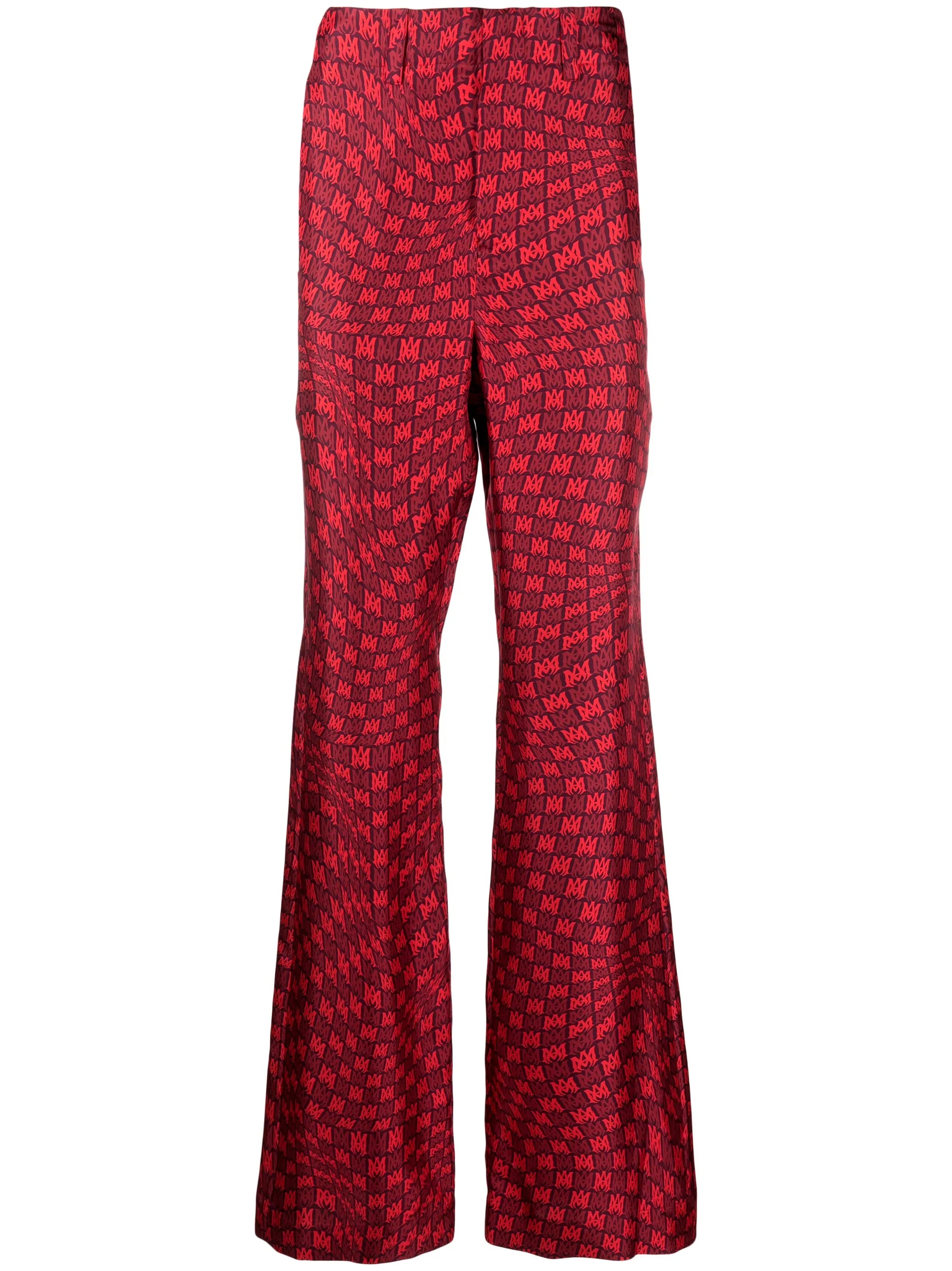 MA Warp silk flared trousers