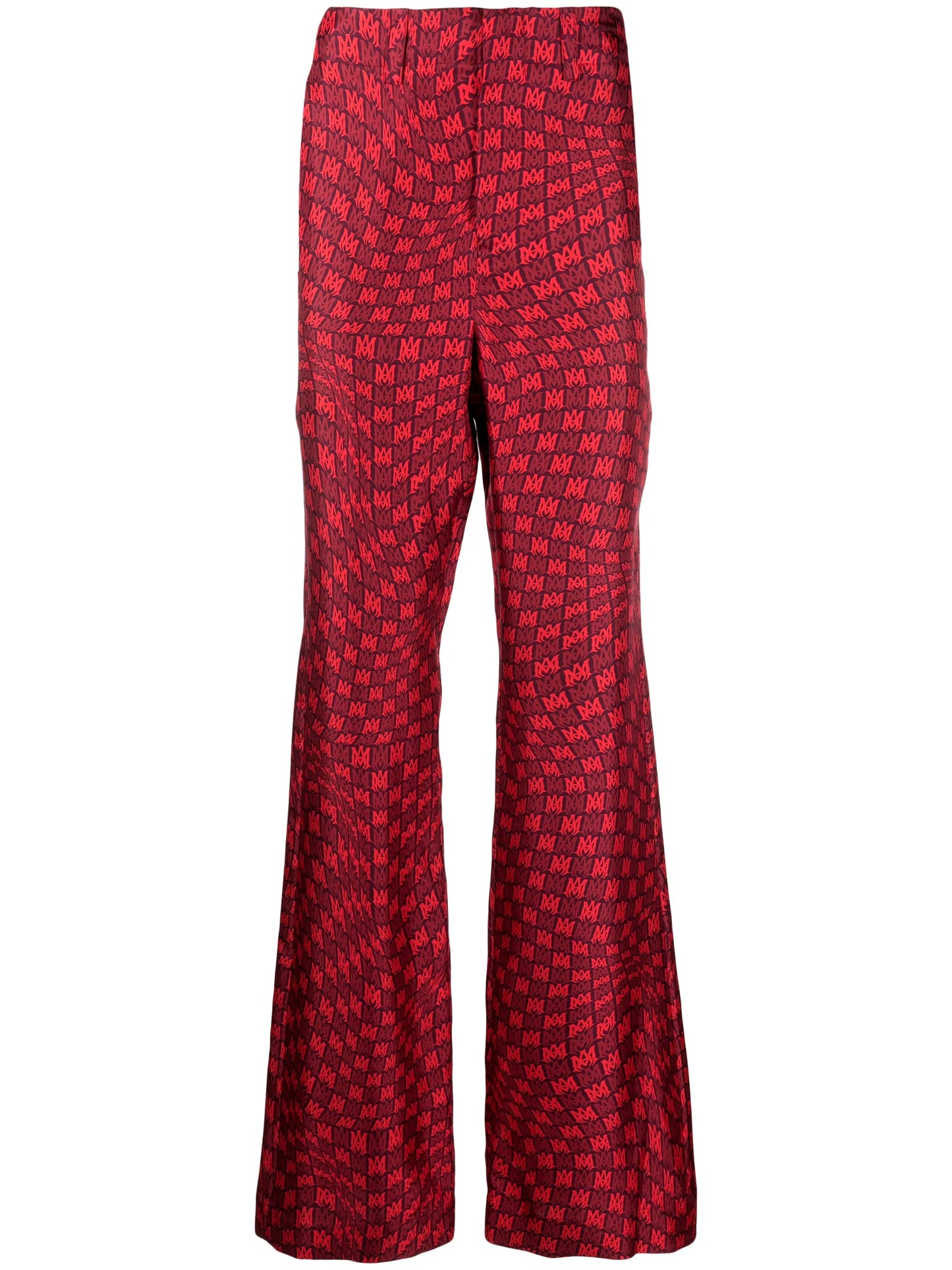 MA Warp silk flared trousers