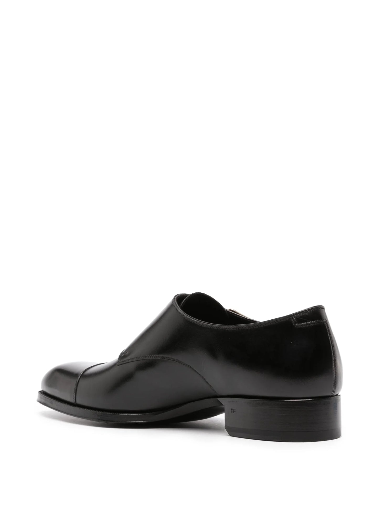 almond-toe leather loafers