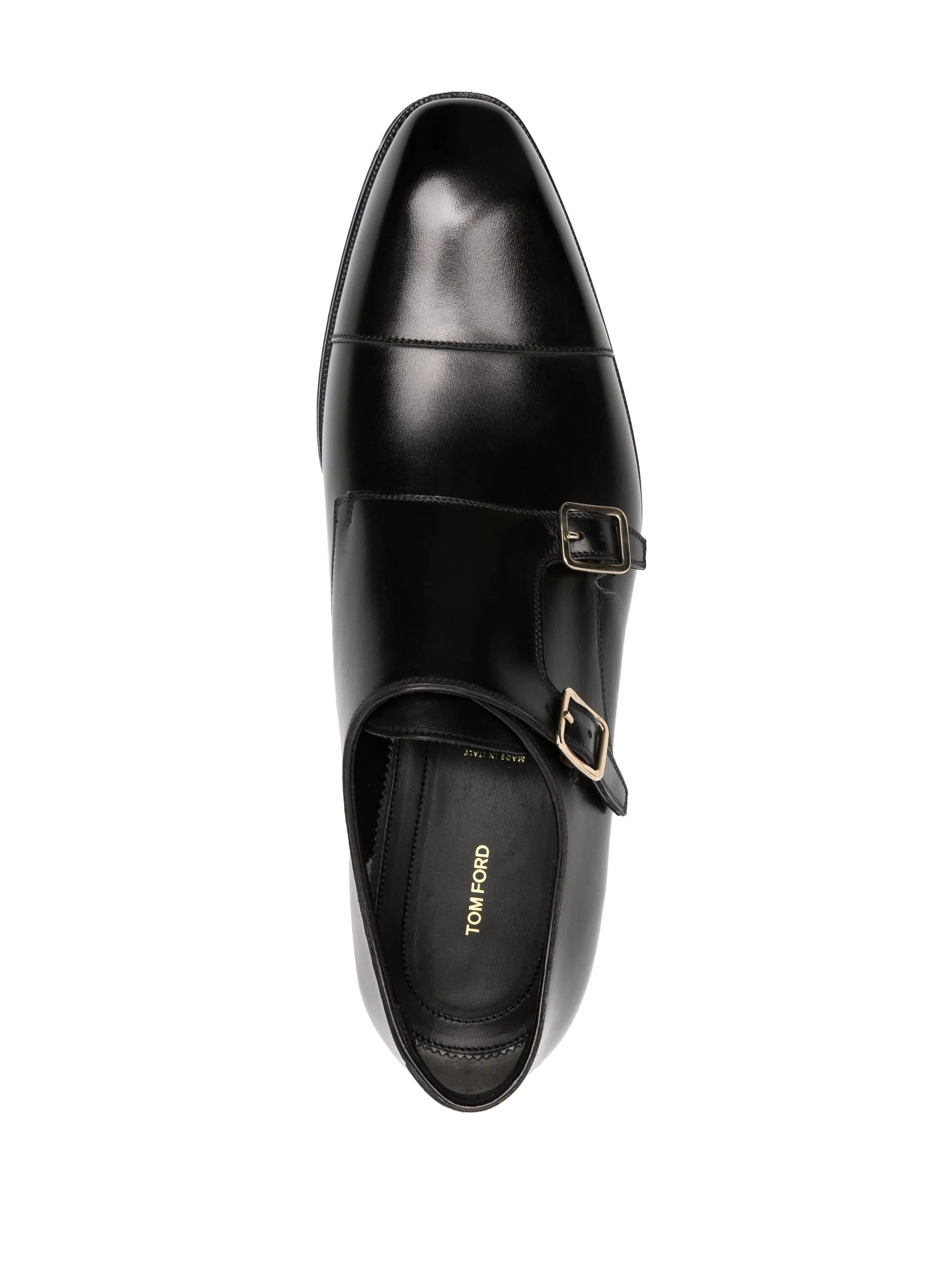 almond-toe leather loafers