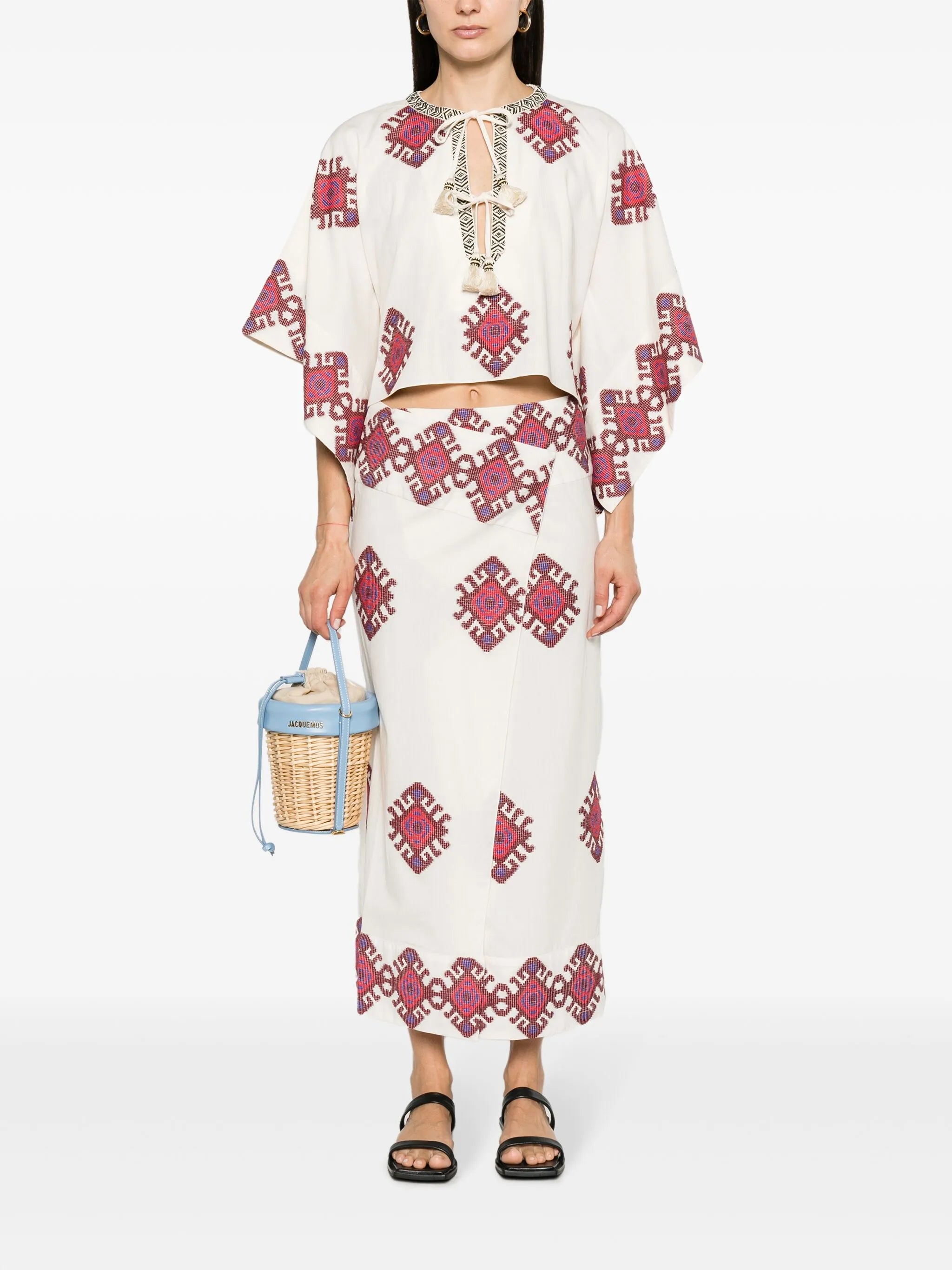 Beauty Abounds jacquard wrap skirt