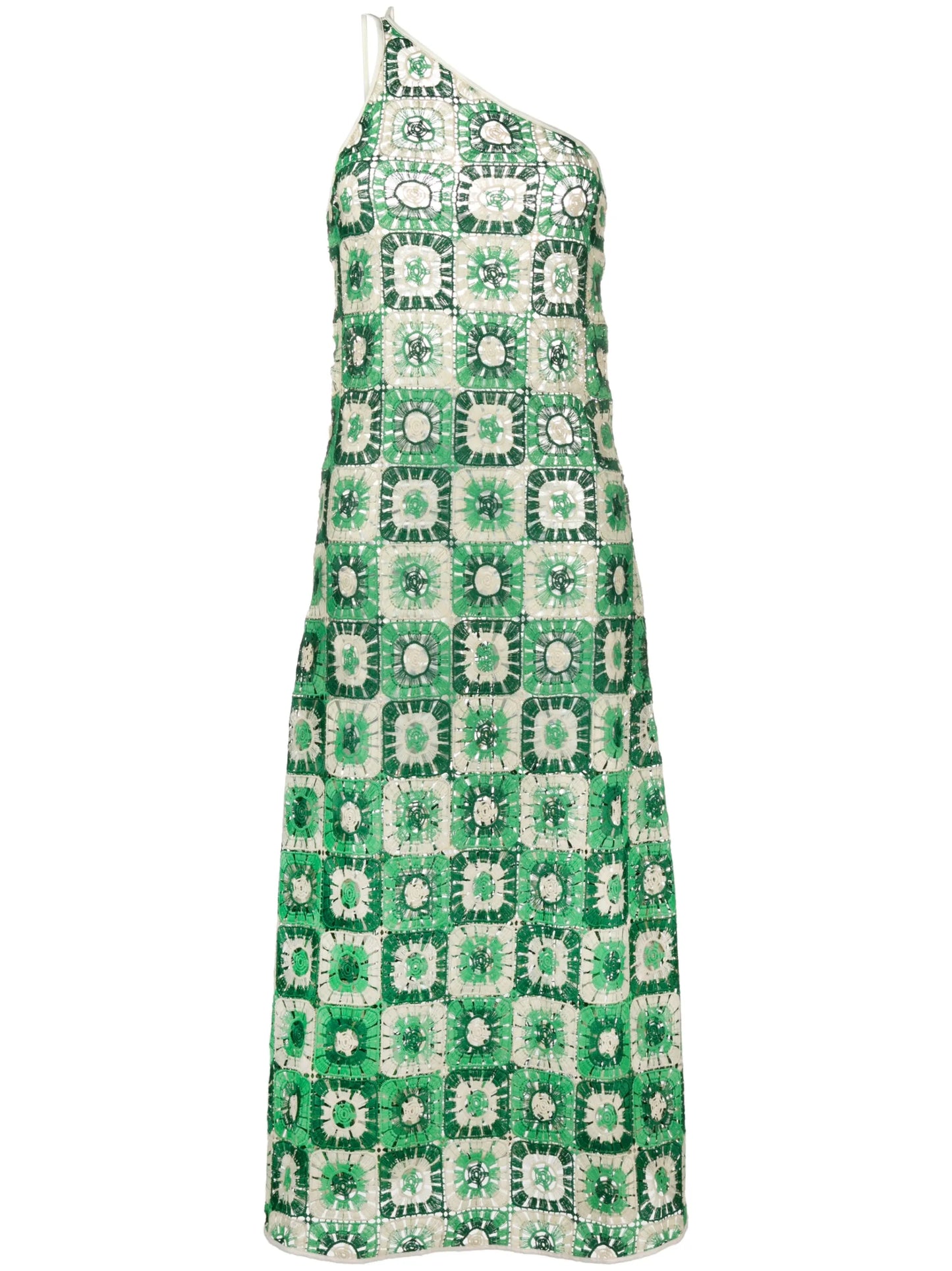 Lemongrass one-shoulder dress