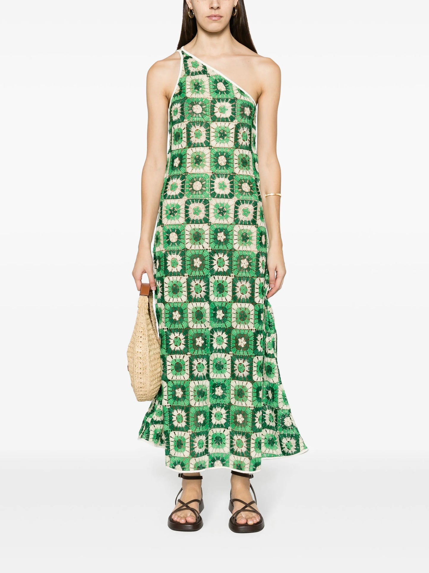 Lemongrass one-shoulder dress