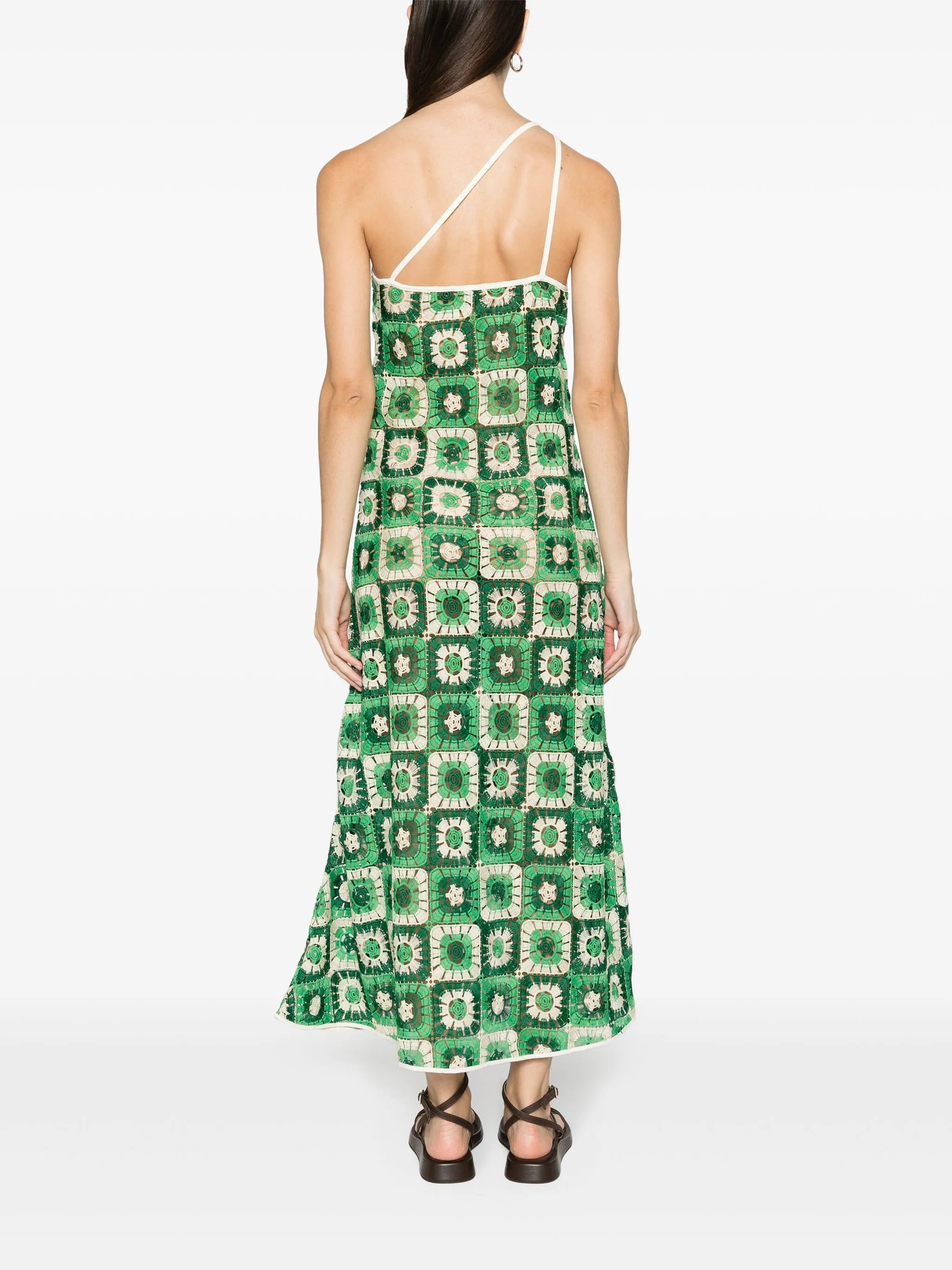 Lemongrass one-shoulder dress