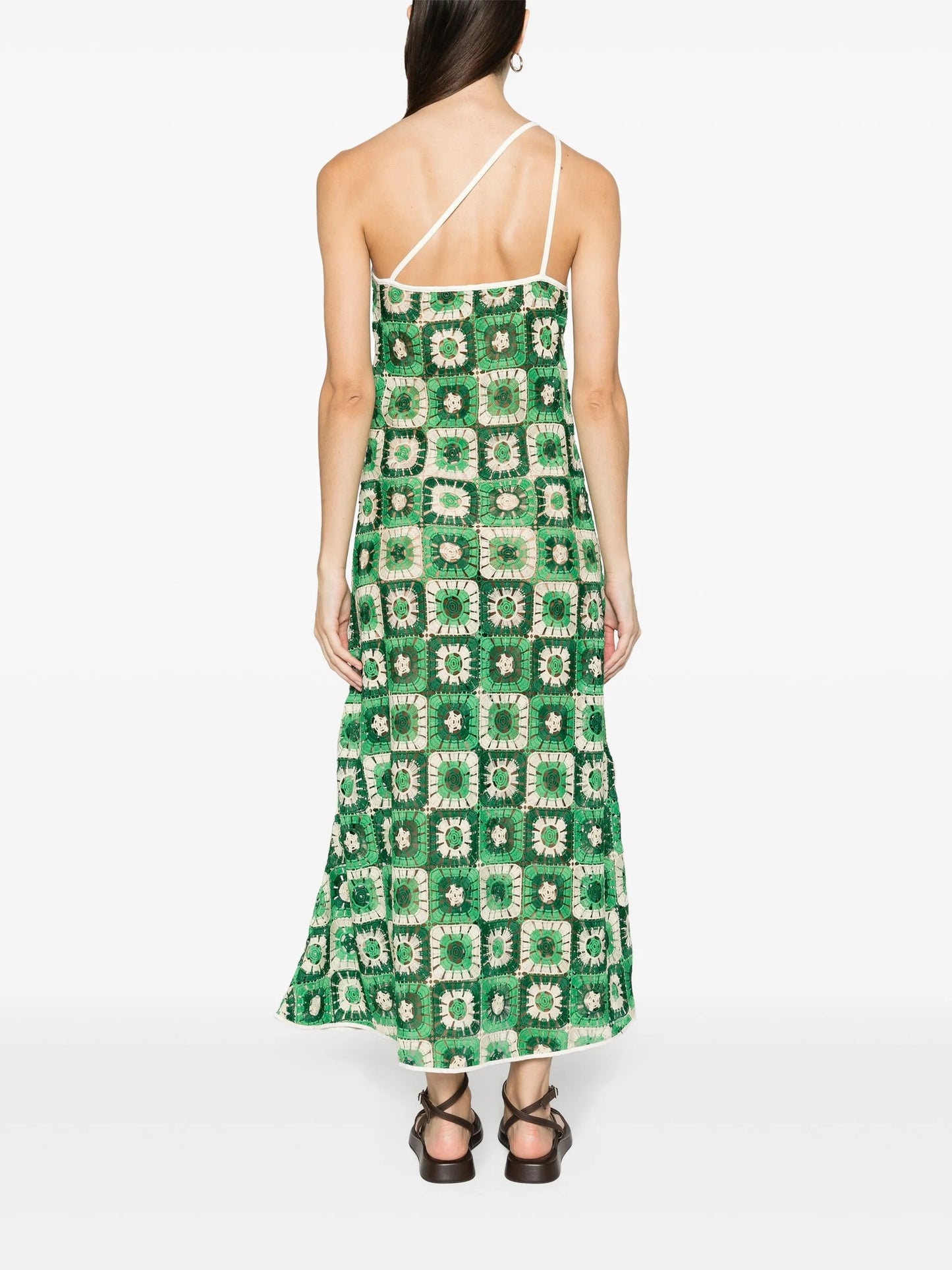 Lemongrass one-shoulder dress