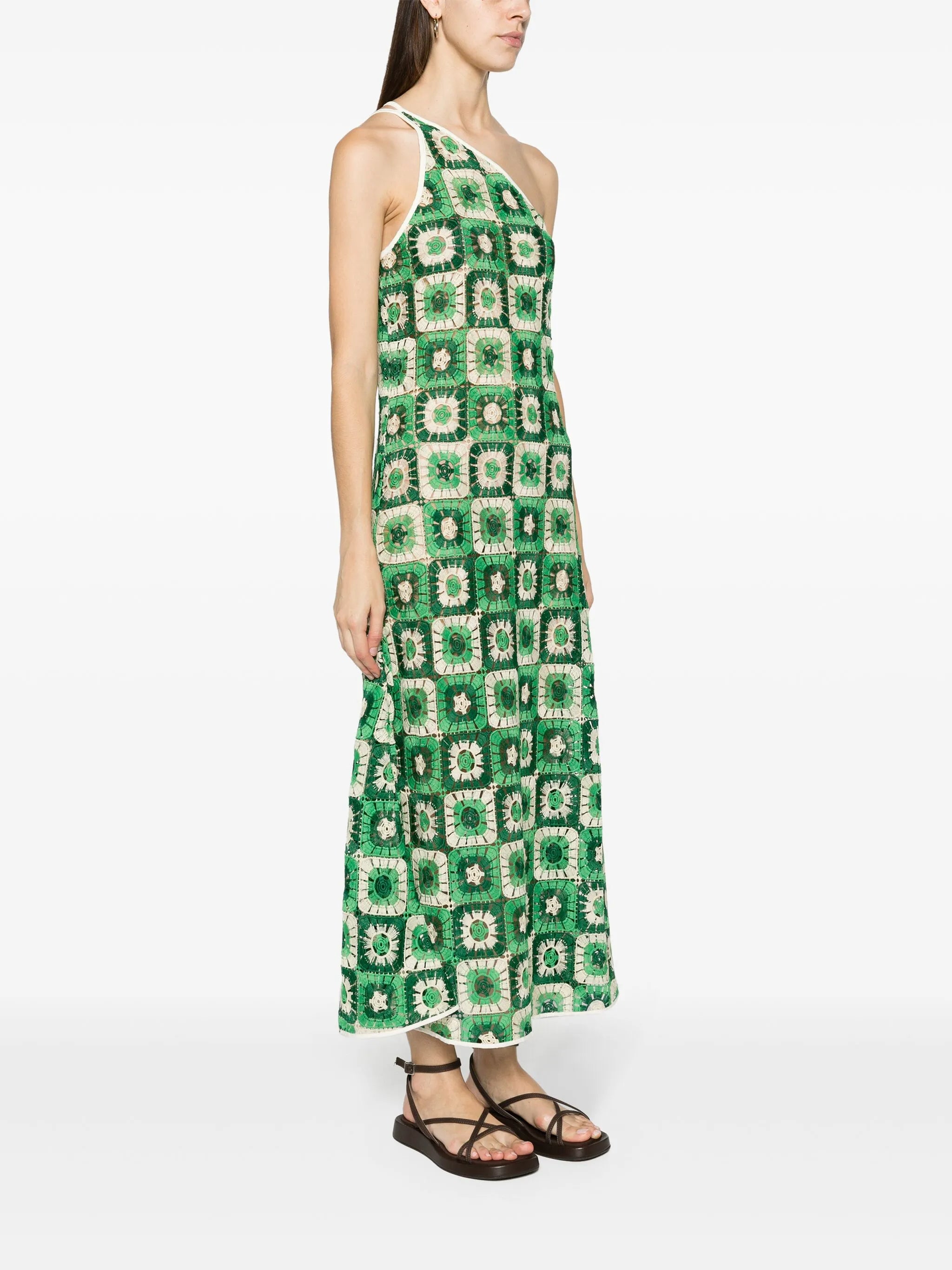 Lemongrass one-shoulder dress
