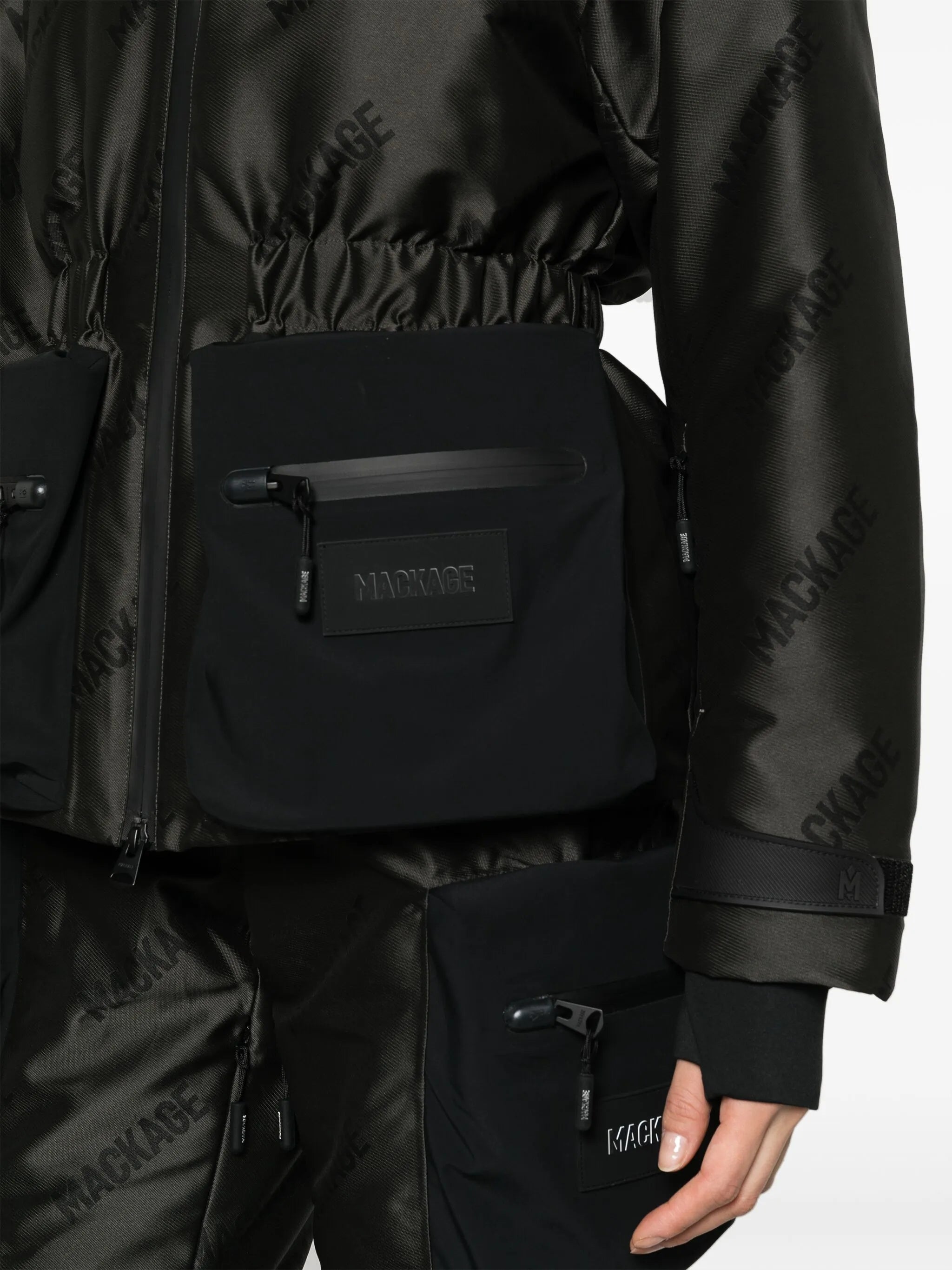 Nixie logo-print hooded jacket
