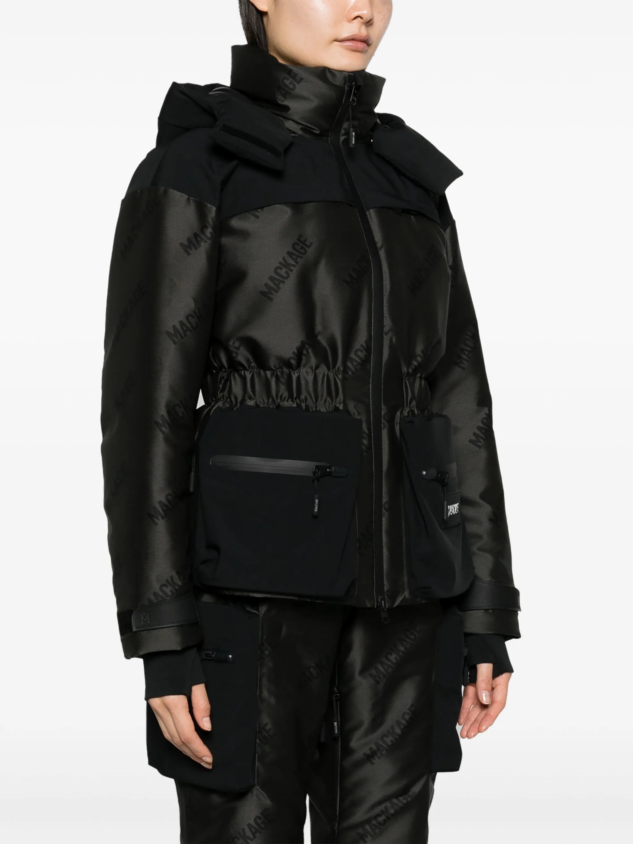 Nixie logo-print hooded jacket