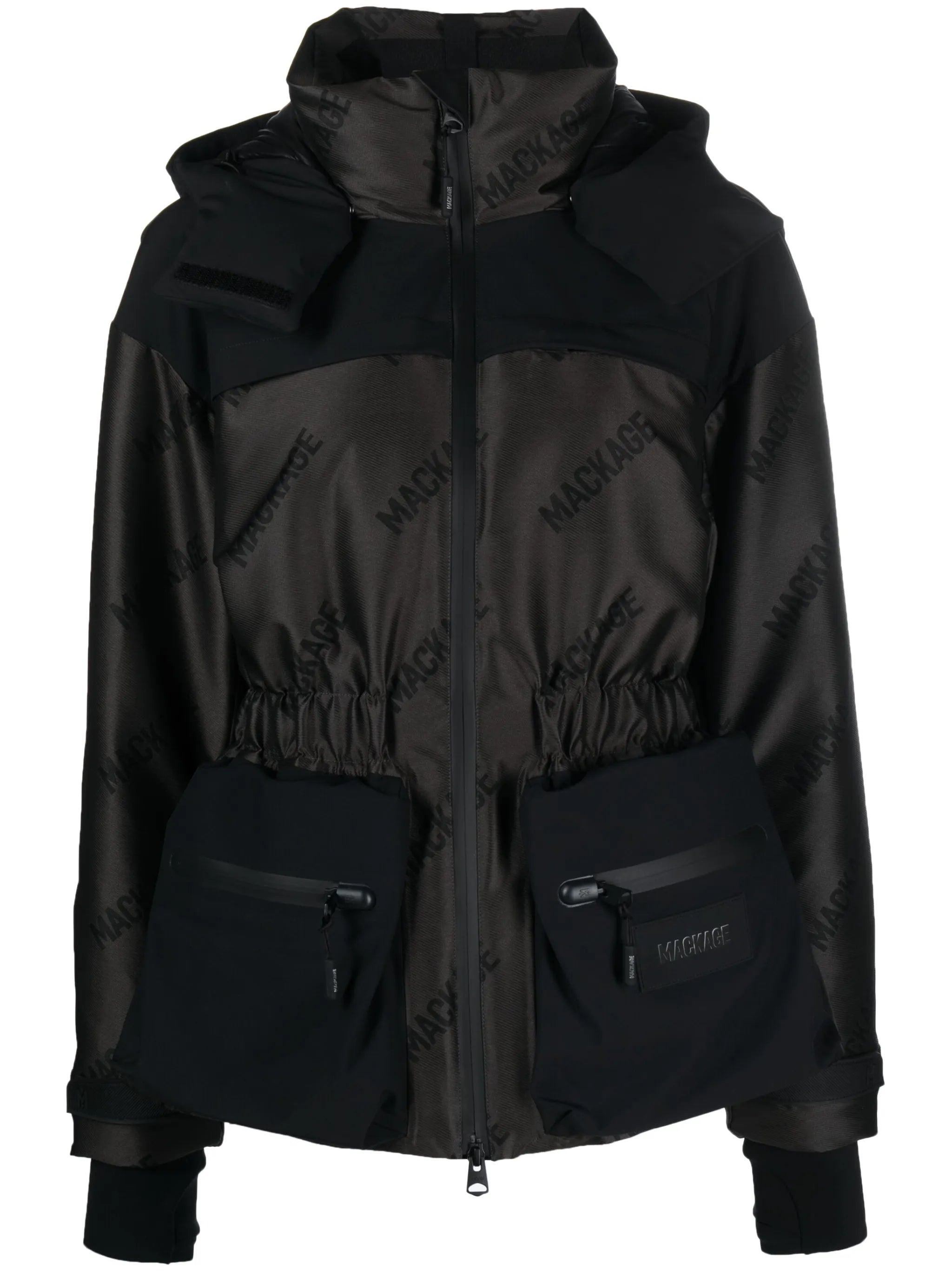 Nixie logo-print hooded jacket