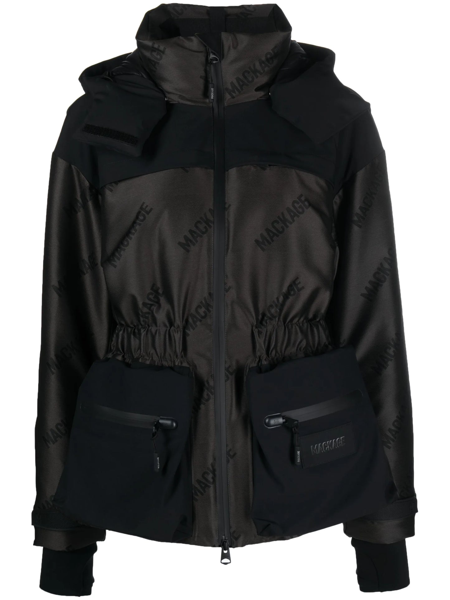 Nixie logo-print hooded jacket