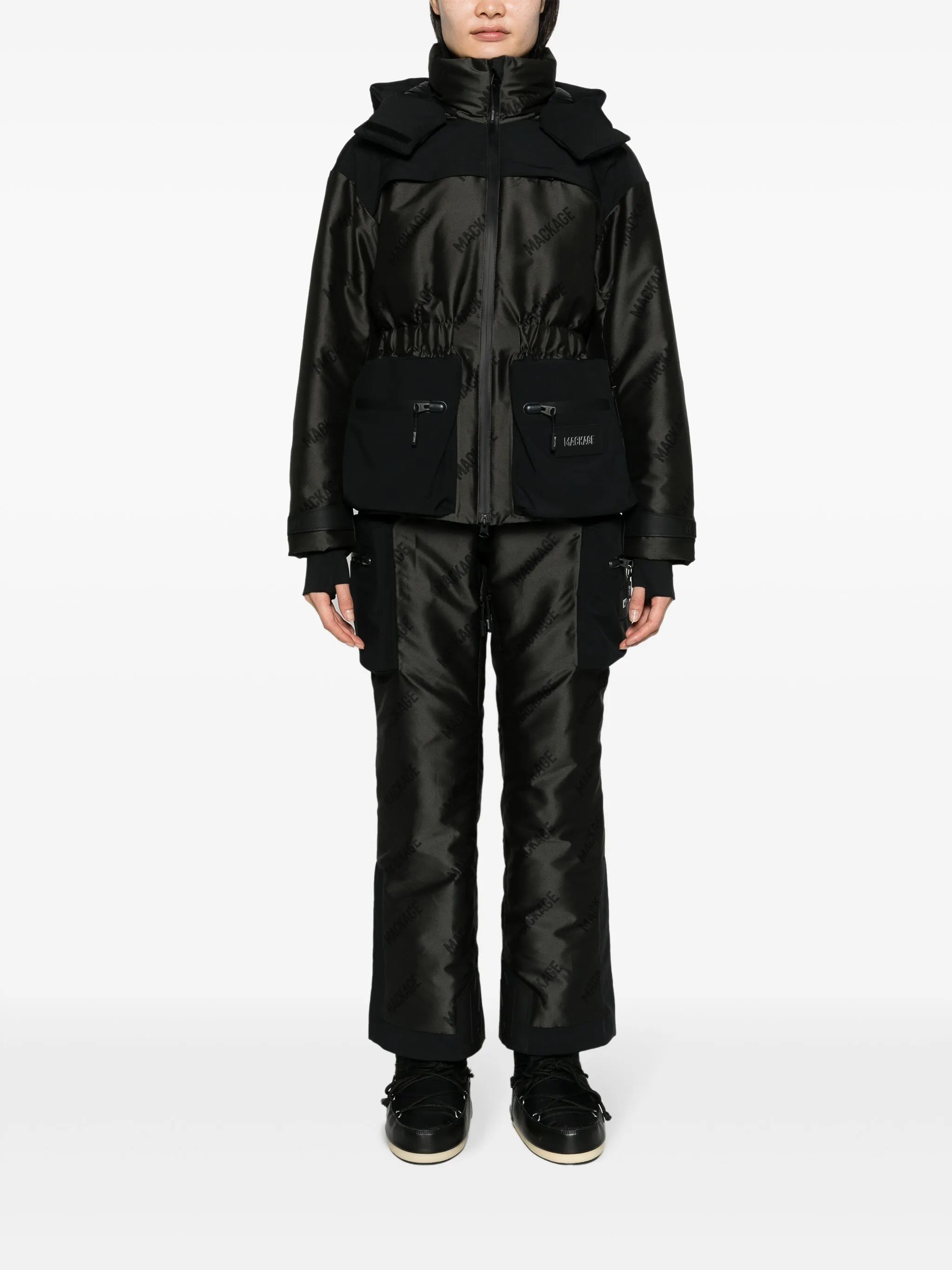 Nixie logo-print hooded jacket