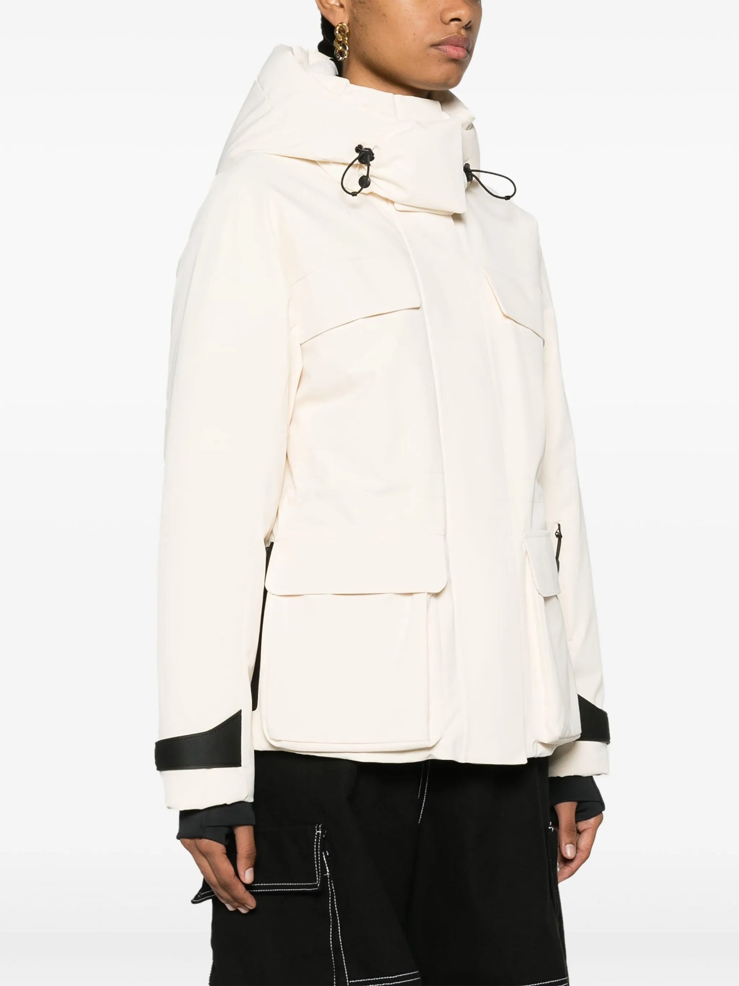 Iclyn hooded down-filled ski jacket