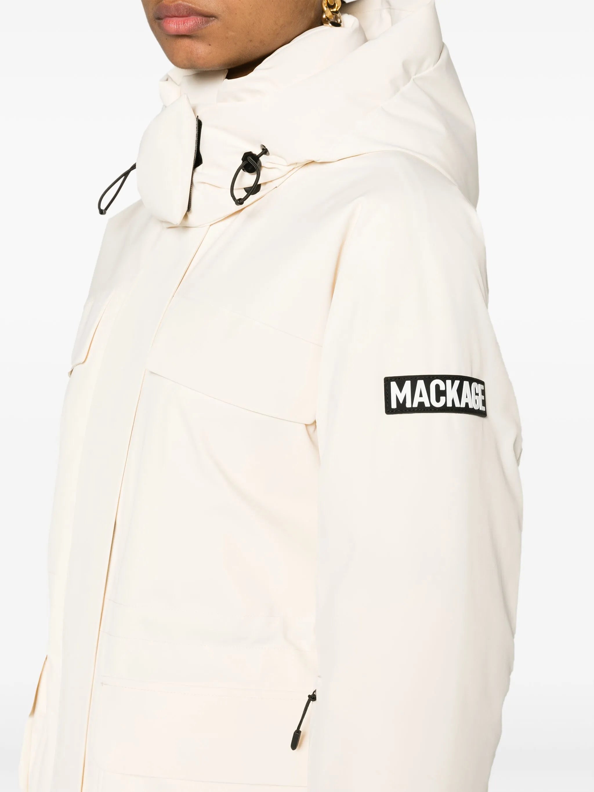 Iclyn hooded down-filled ski jacket