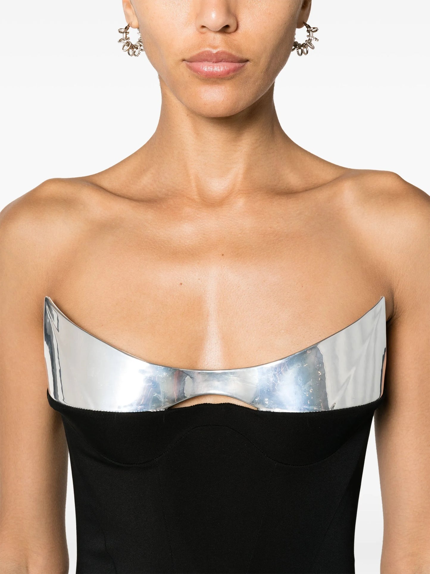 structured strapless maxi dress