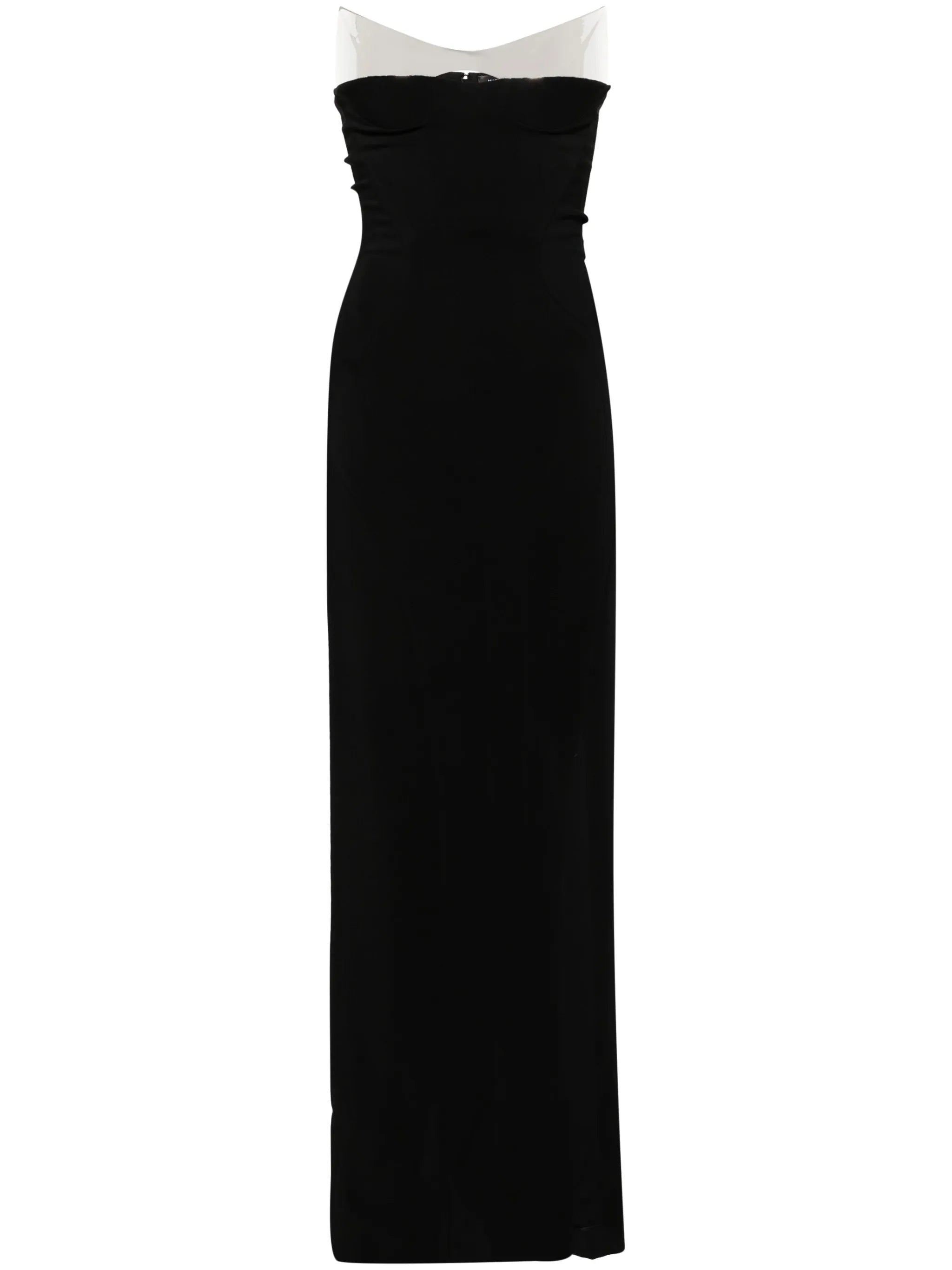 structured strapless maxi dress