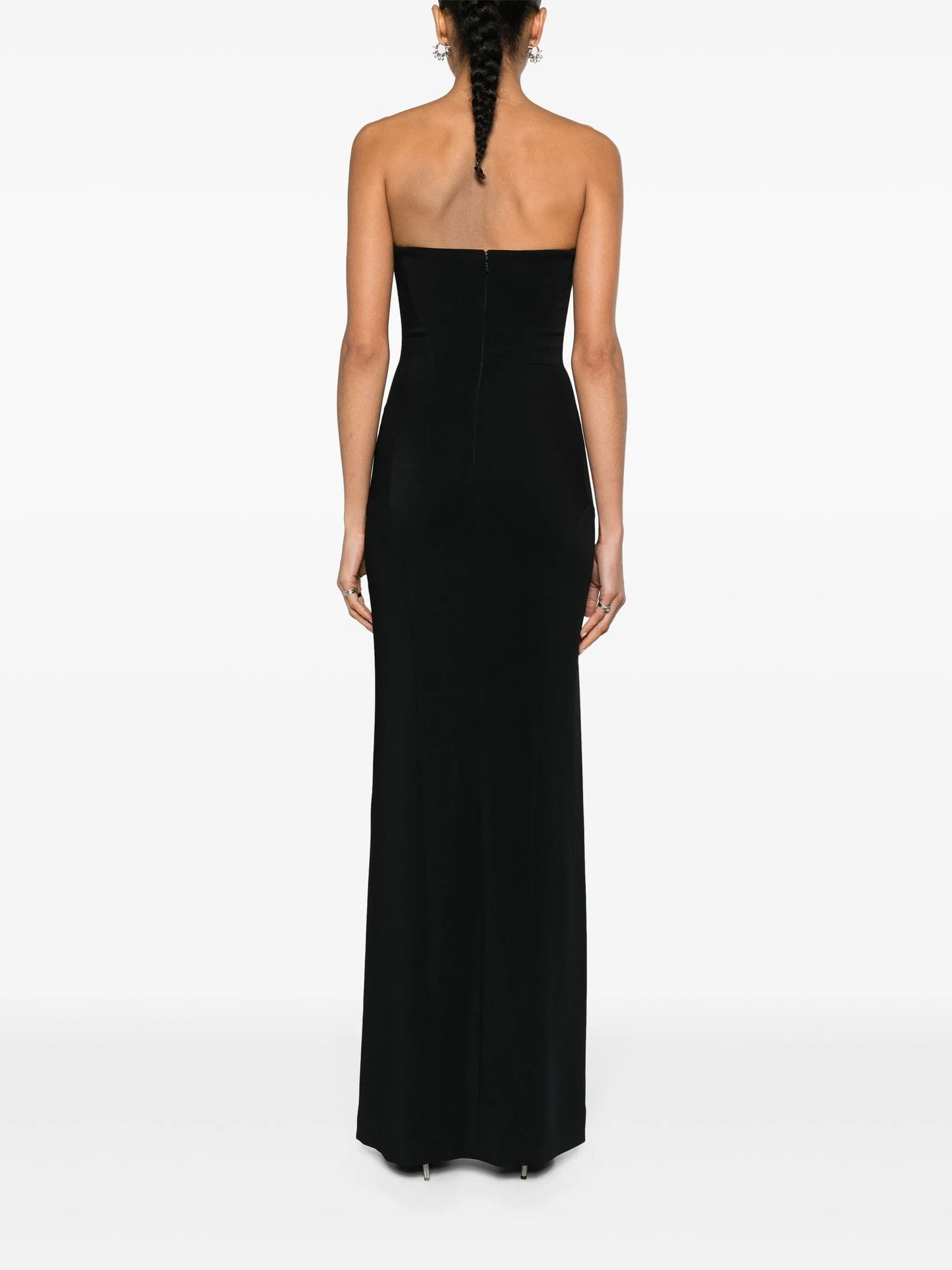 structured strapless maxi dress