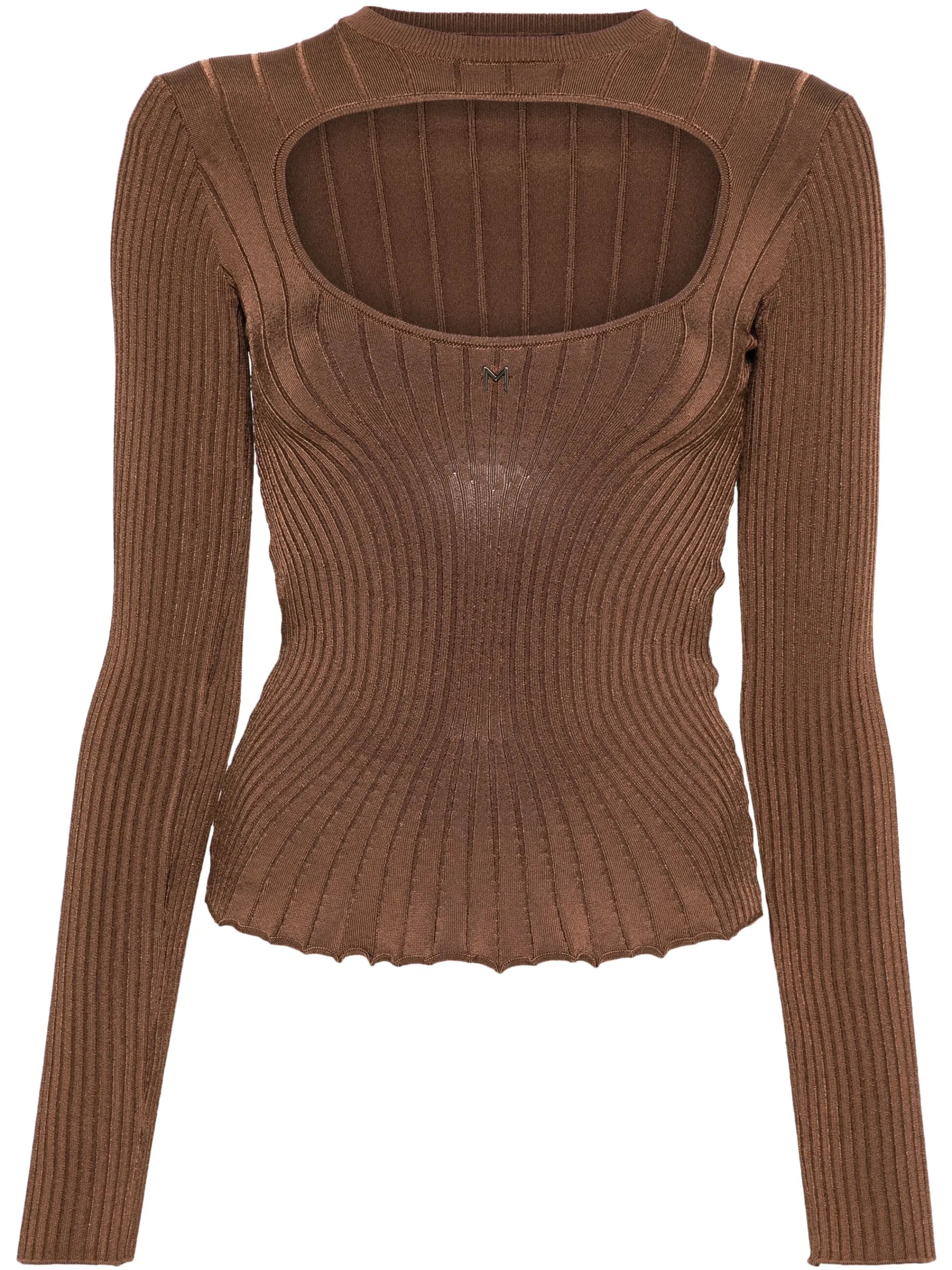 logo-plaque cut-out jumper