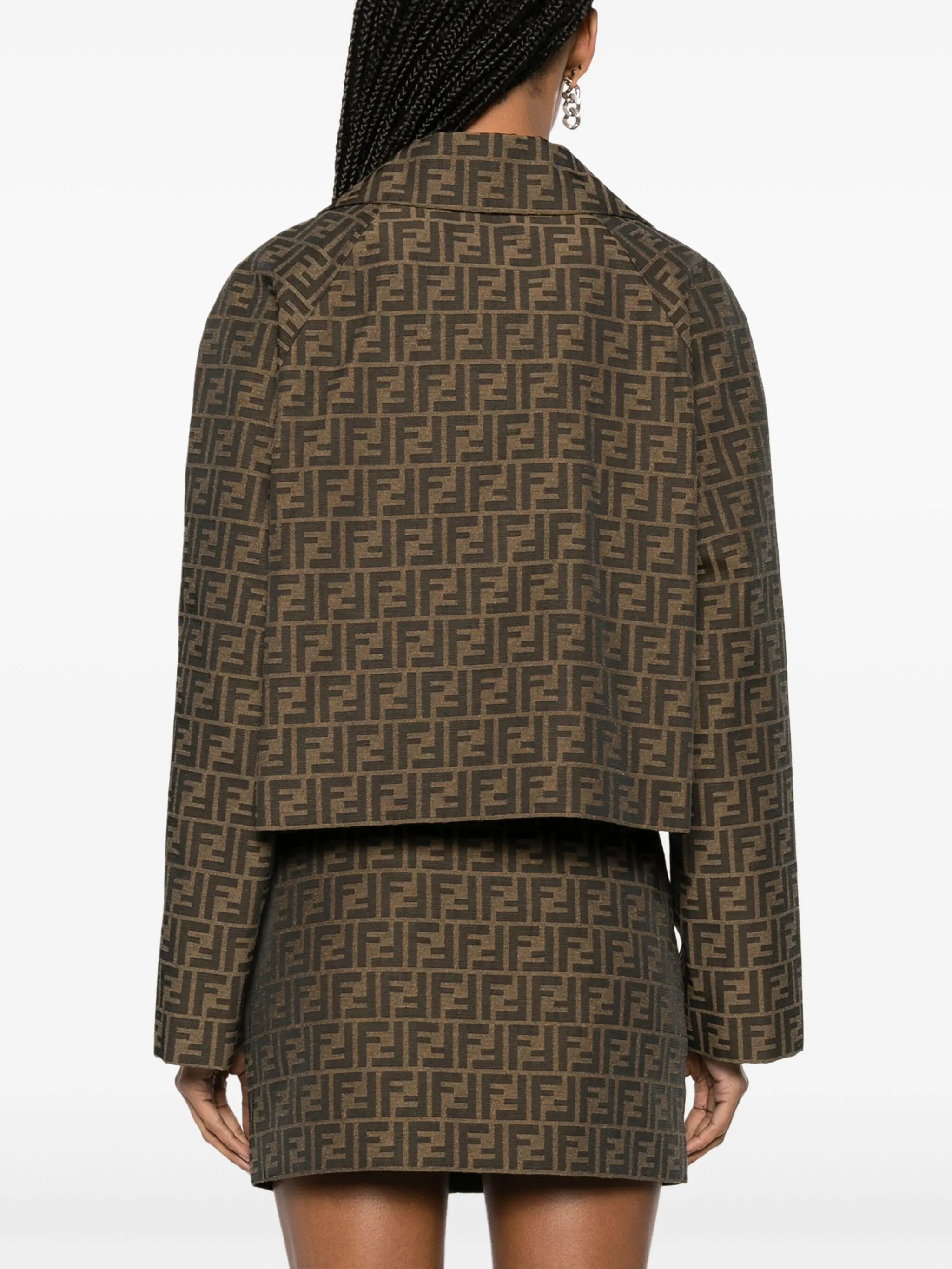 FF-jacquard cropped jacket